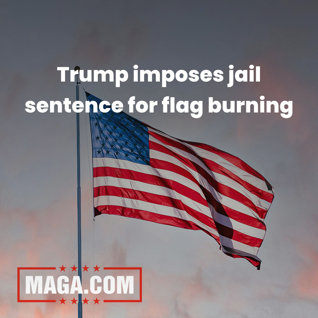 Video: Trump imposes 1-year jail sentence for flag burning 'incitement' crimes