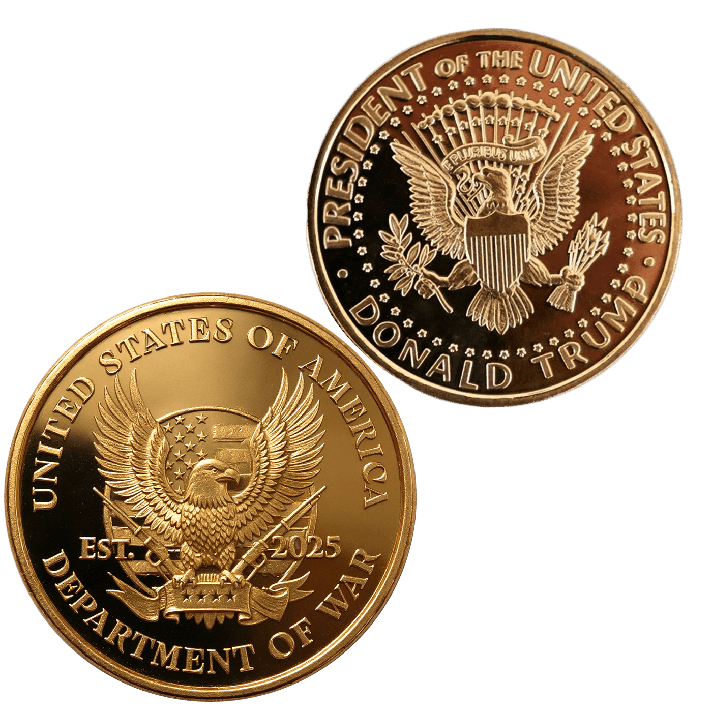 1 Coin Department of War Gold Coin maga trump