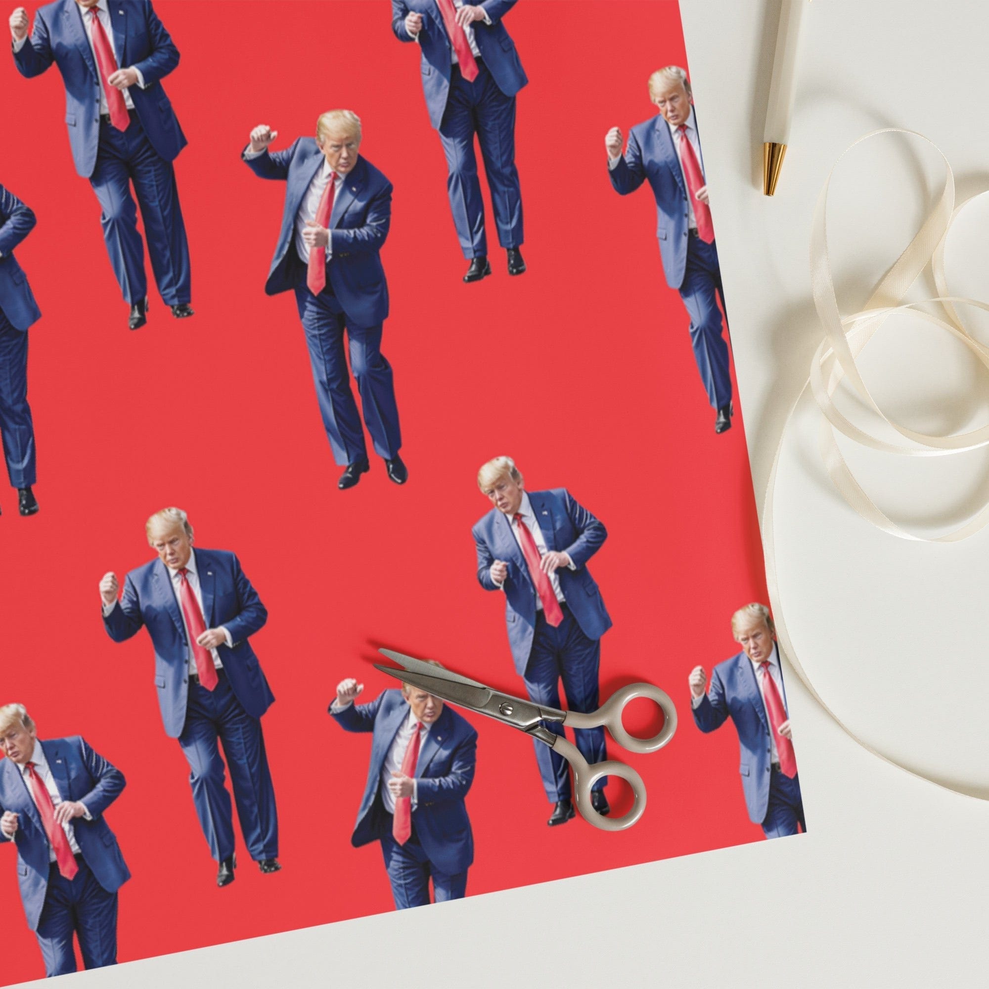 1 Pack Dancing Trump Wrapping Paper Pack maga trump