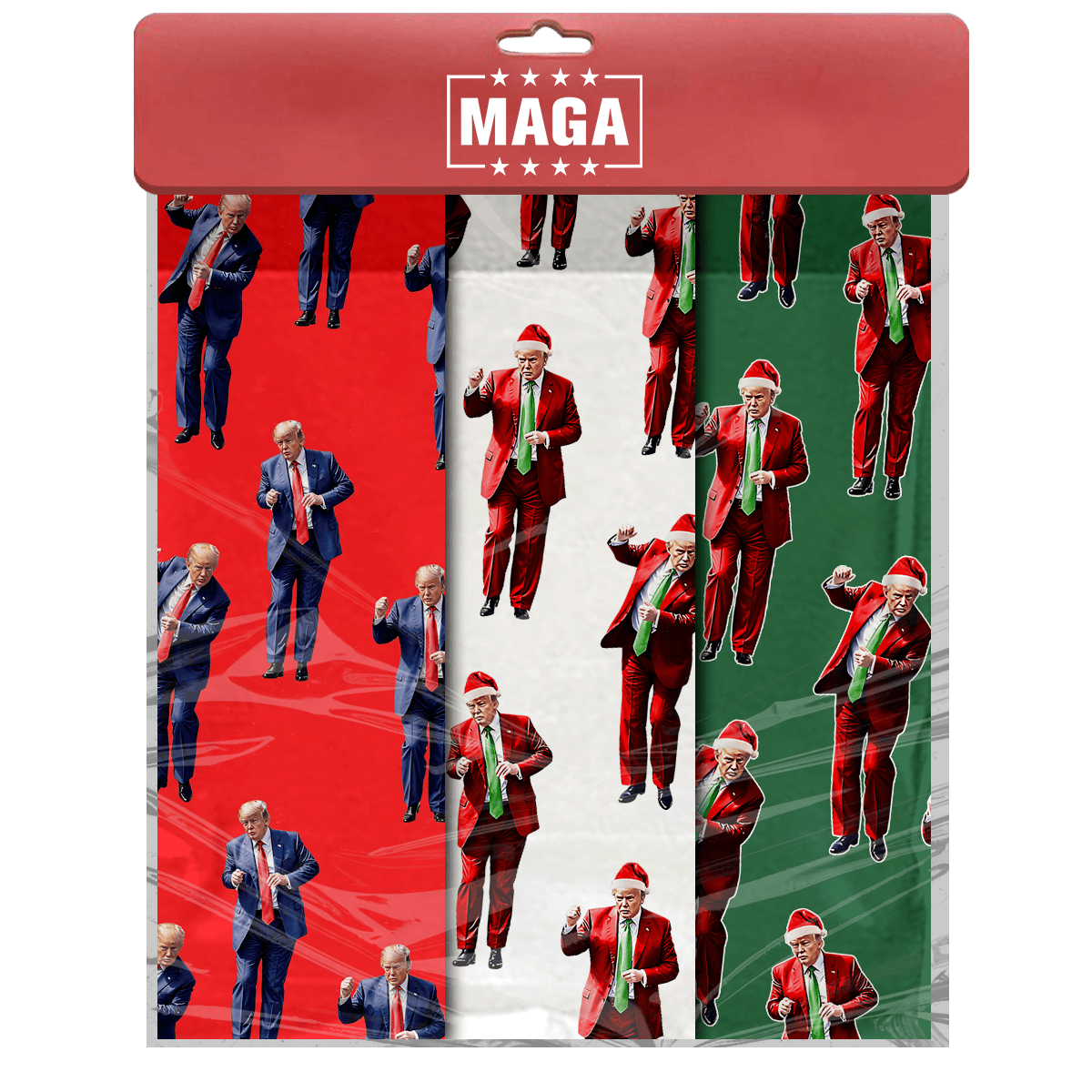 1 Pack Dancing Trump Wrapping Paper Pack maga trump