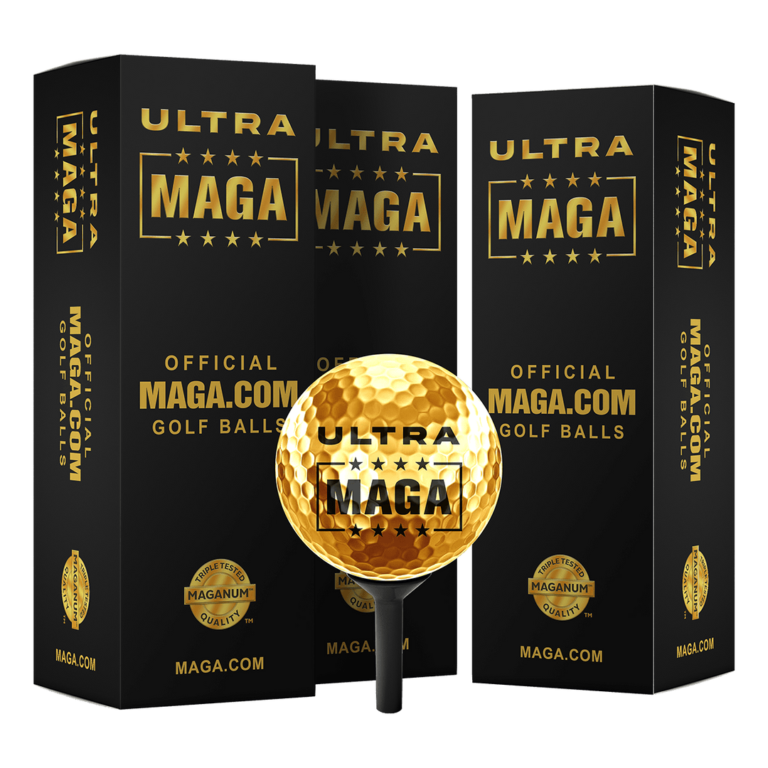 1 Sleeve Ultra MAGA Gold Golf Balls maga trump