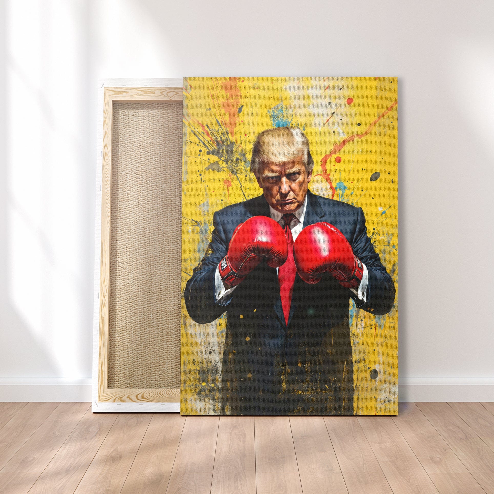 16" x 24" Wall Canvas Trump Boxing Painting Canvas maga trump