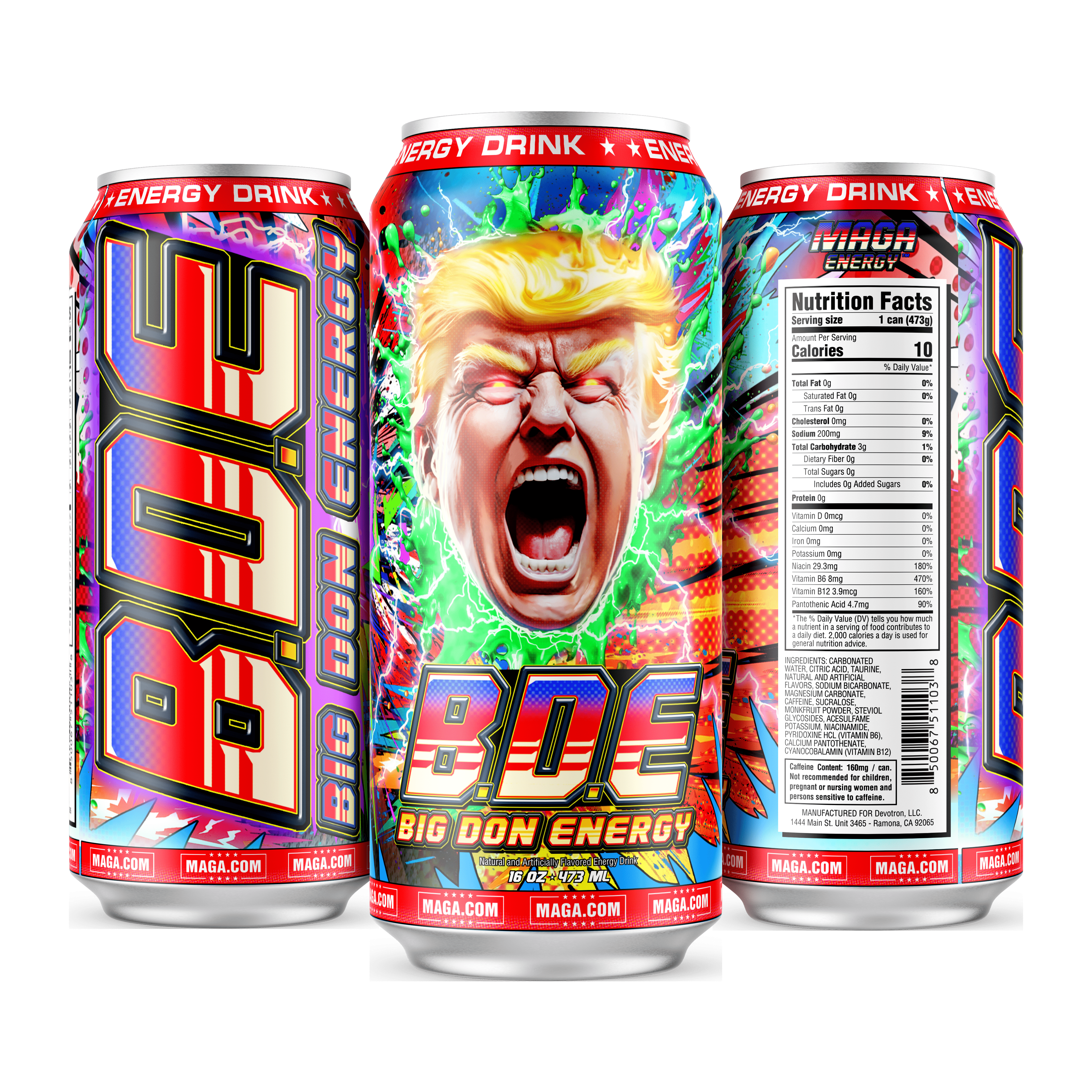 4 Pack x 16 Oz MAGA Energy™ 4pk | Big Don Energy™ (Black Friday Promo) maga trump