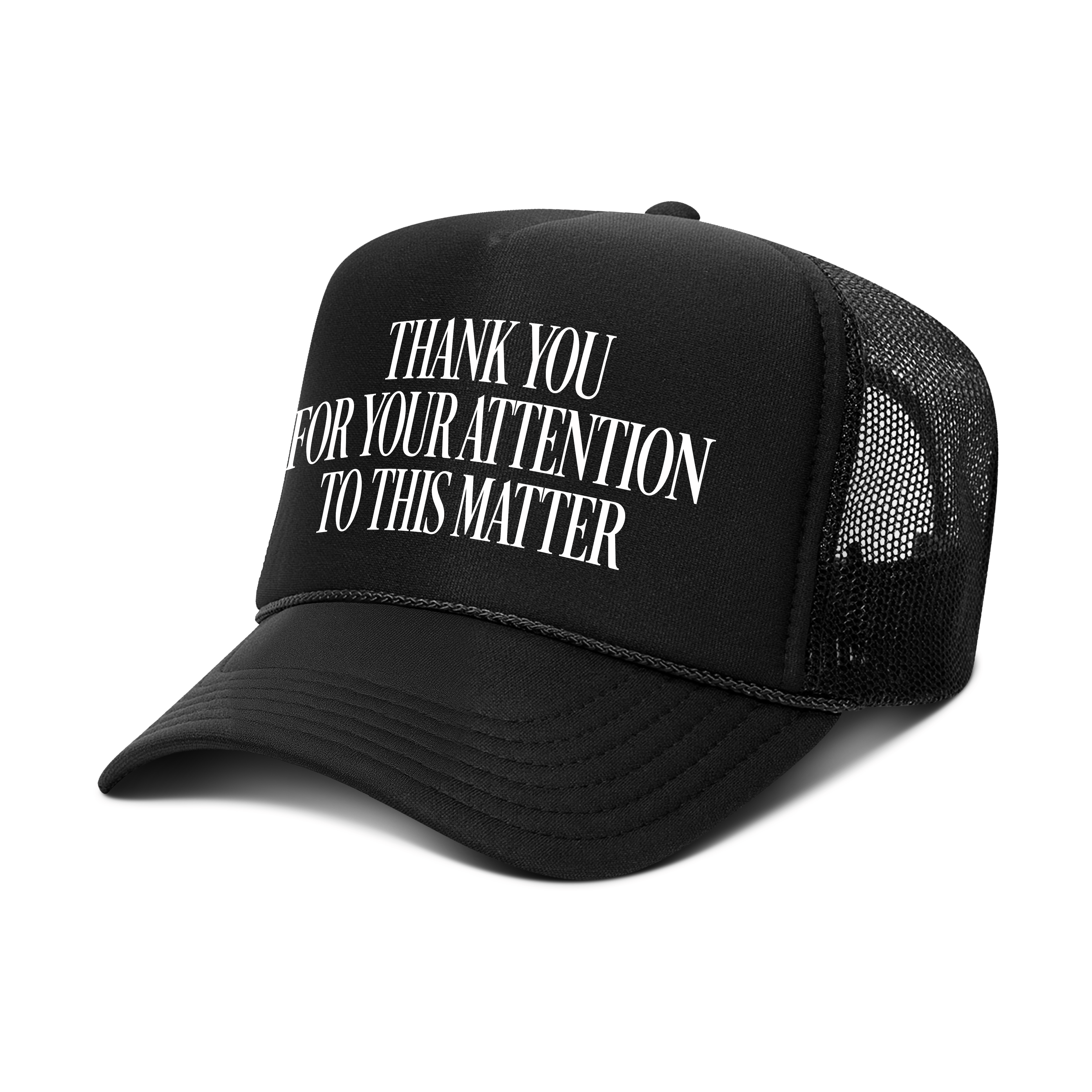 5 Panel High Crown / Black THANK YOU FOR YOUR ATTENTION TO THIS MATTER Foam Hat maga trump