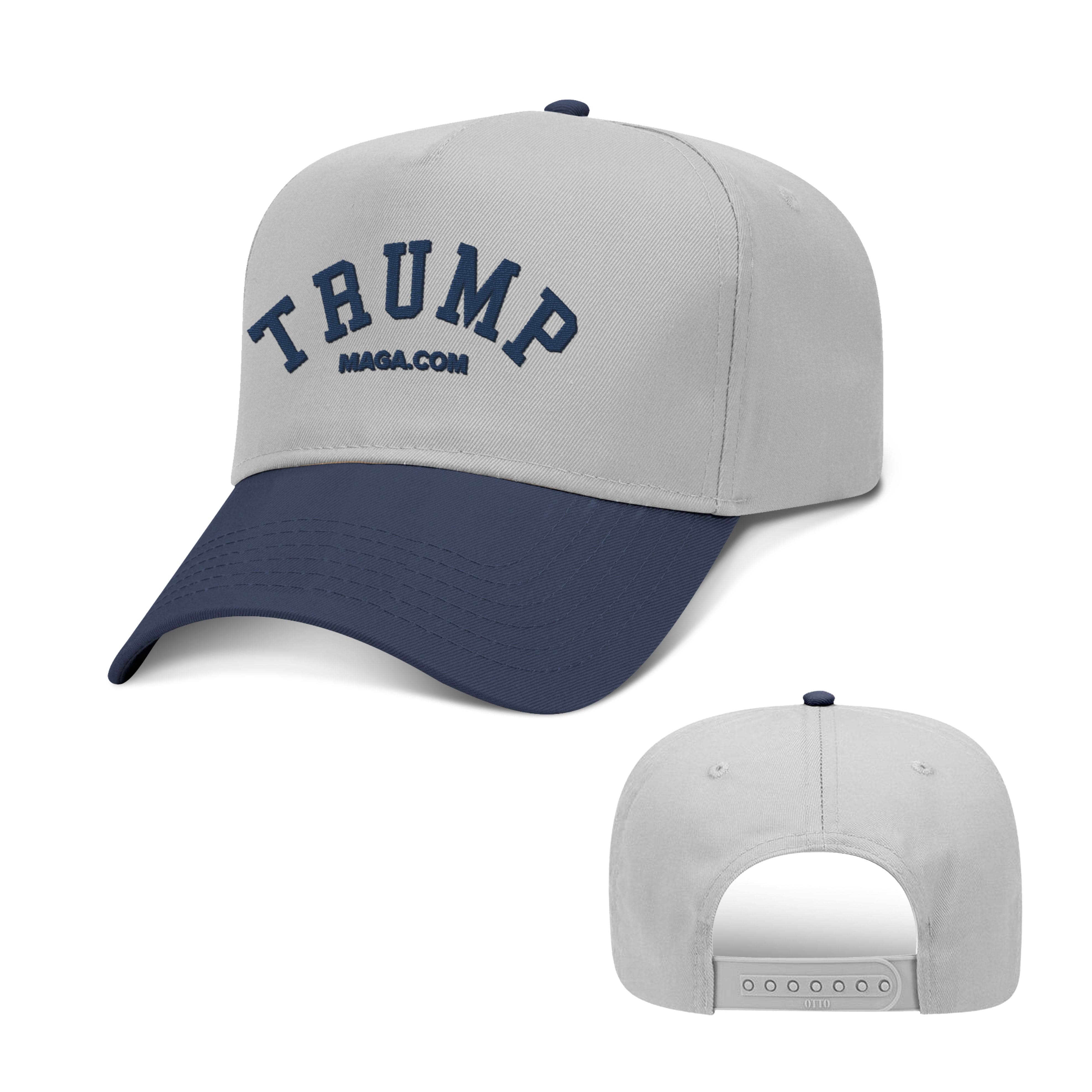 5 Panel Mid Profile Cap / Navy/Grey / OS TRUMP 2 Tone Hat maga trump