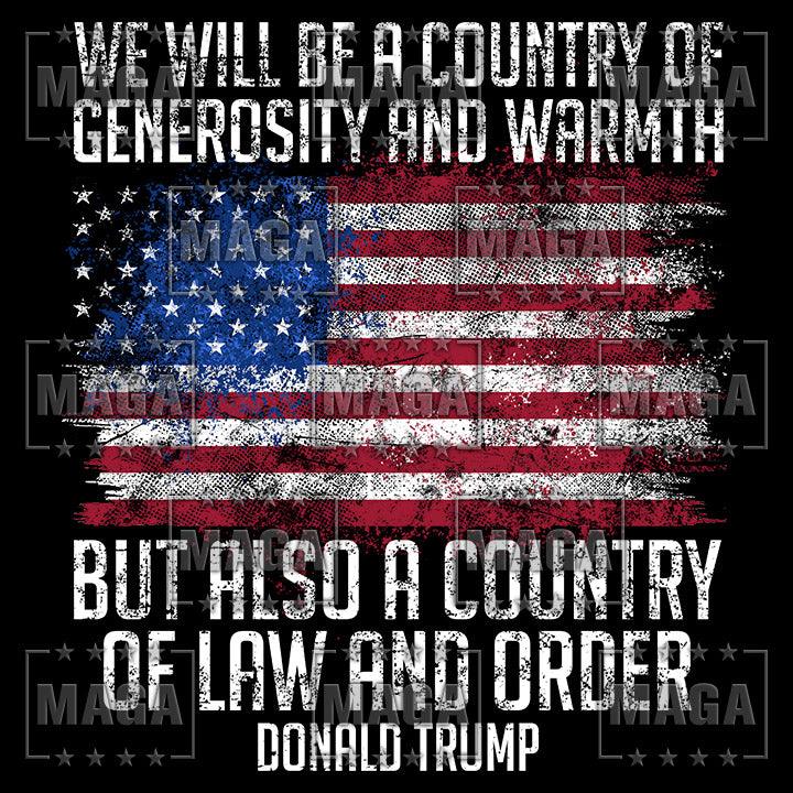 A Country Of Generosity And Warmth maga trump
