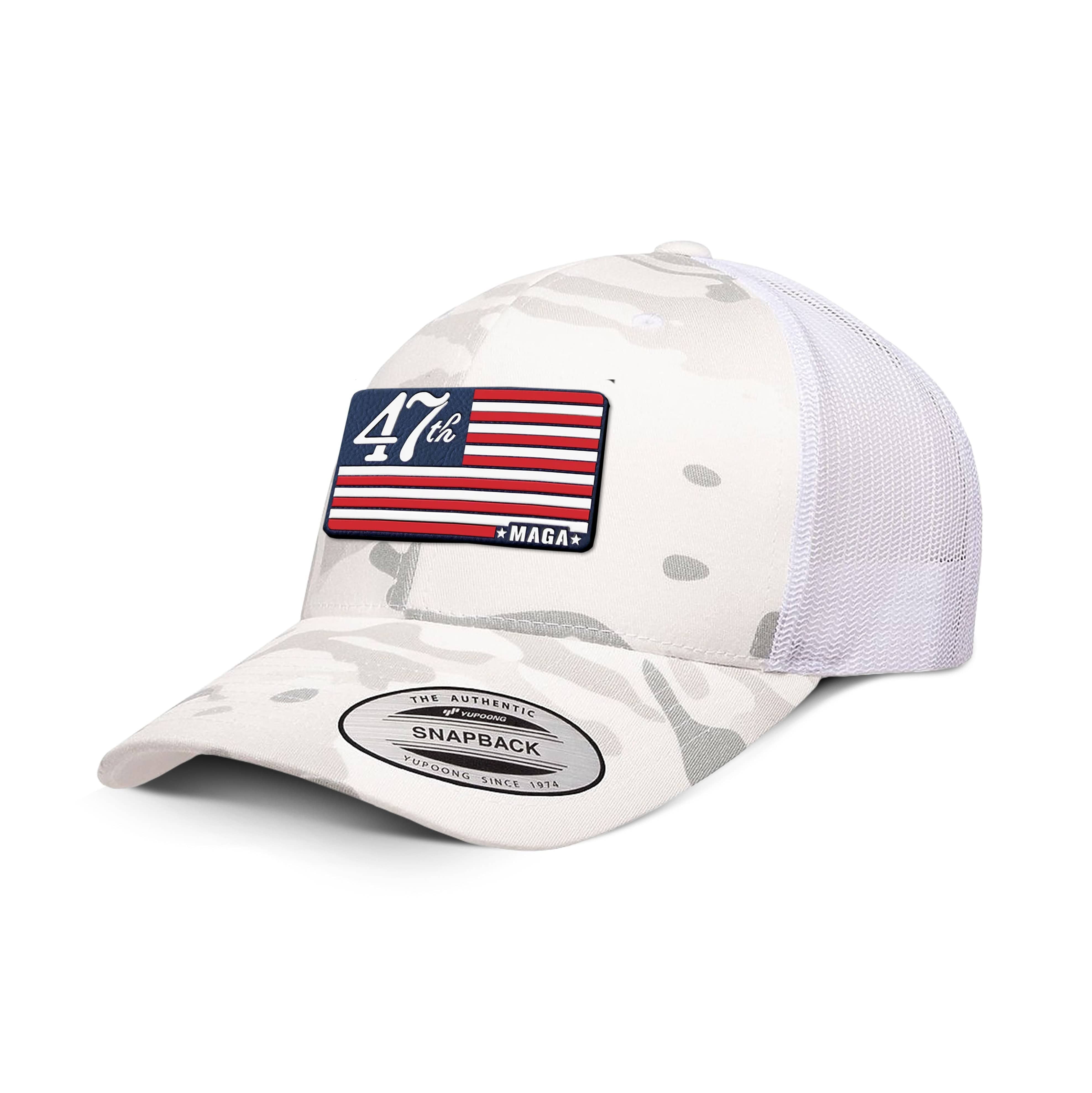 Adjustable Snapback Trucker Cap / Alphine White MAGA 47 Retro Trucker Hats maga trump