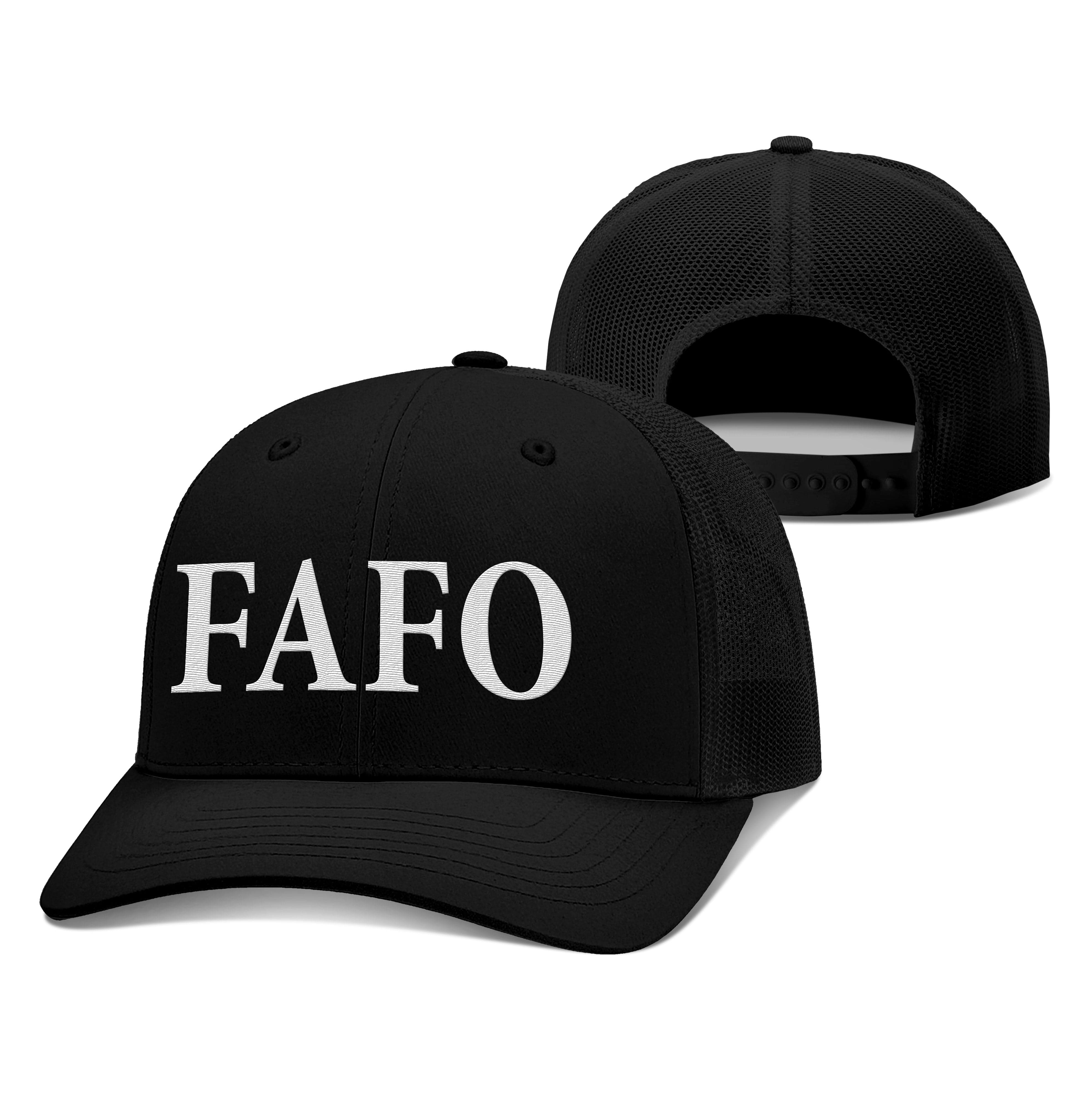 Adjustable Snapback Trucker Cap / Black / OS FAFO Trucker Hat maga trump