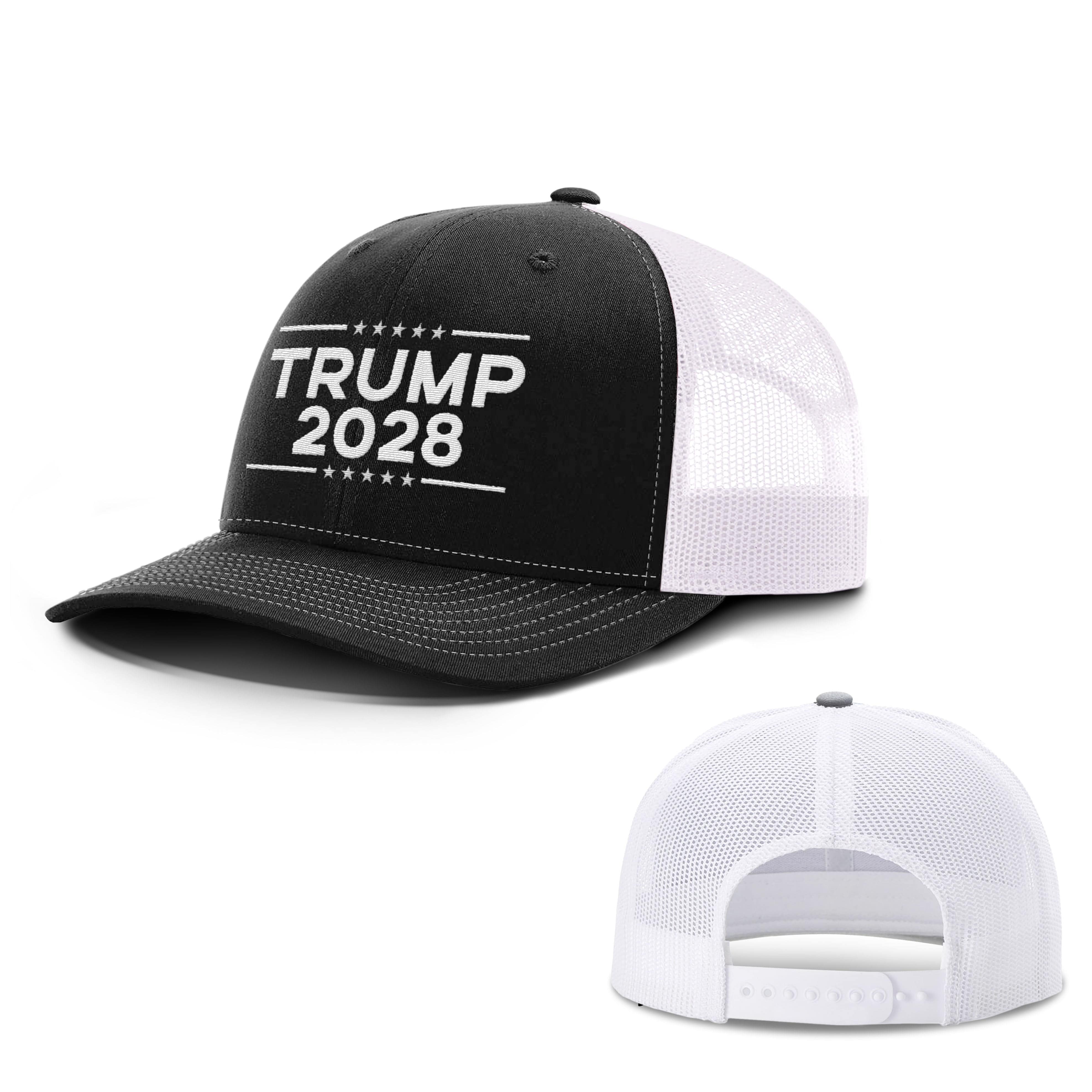 Adjustable Snapback Trucker Cap / Black/White / XL Trump 2028 Trucker Hat maga trump