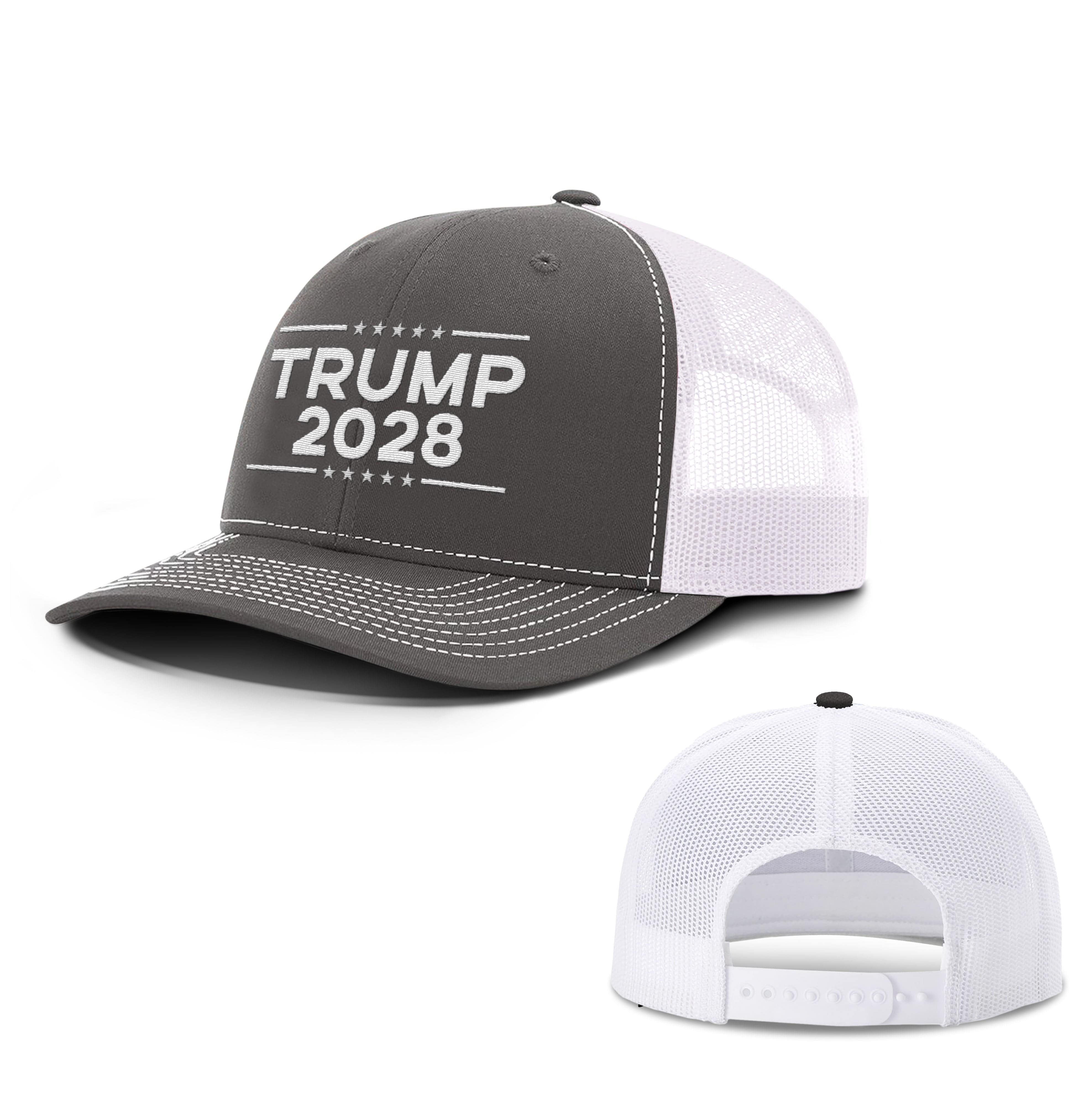 Adjustable Snapback Trucker Cap / Charcoal/Black / OS Trump 2028 Trucker Hat maga trump