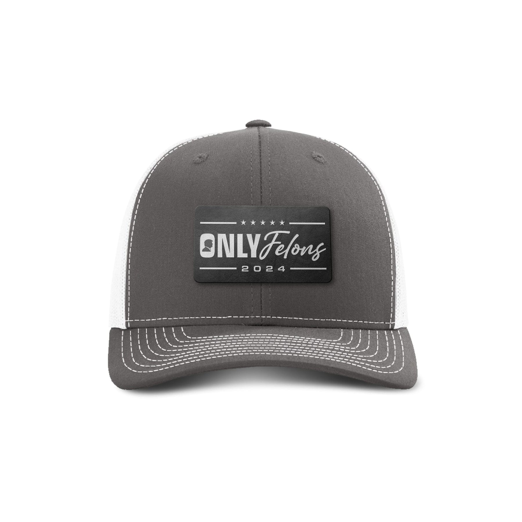 Adjustable Snapback Trucker Cap / Charcoal/ White Only Felons 2024 Trucker Hat maga trump