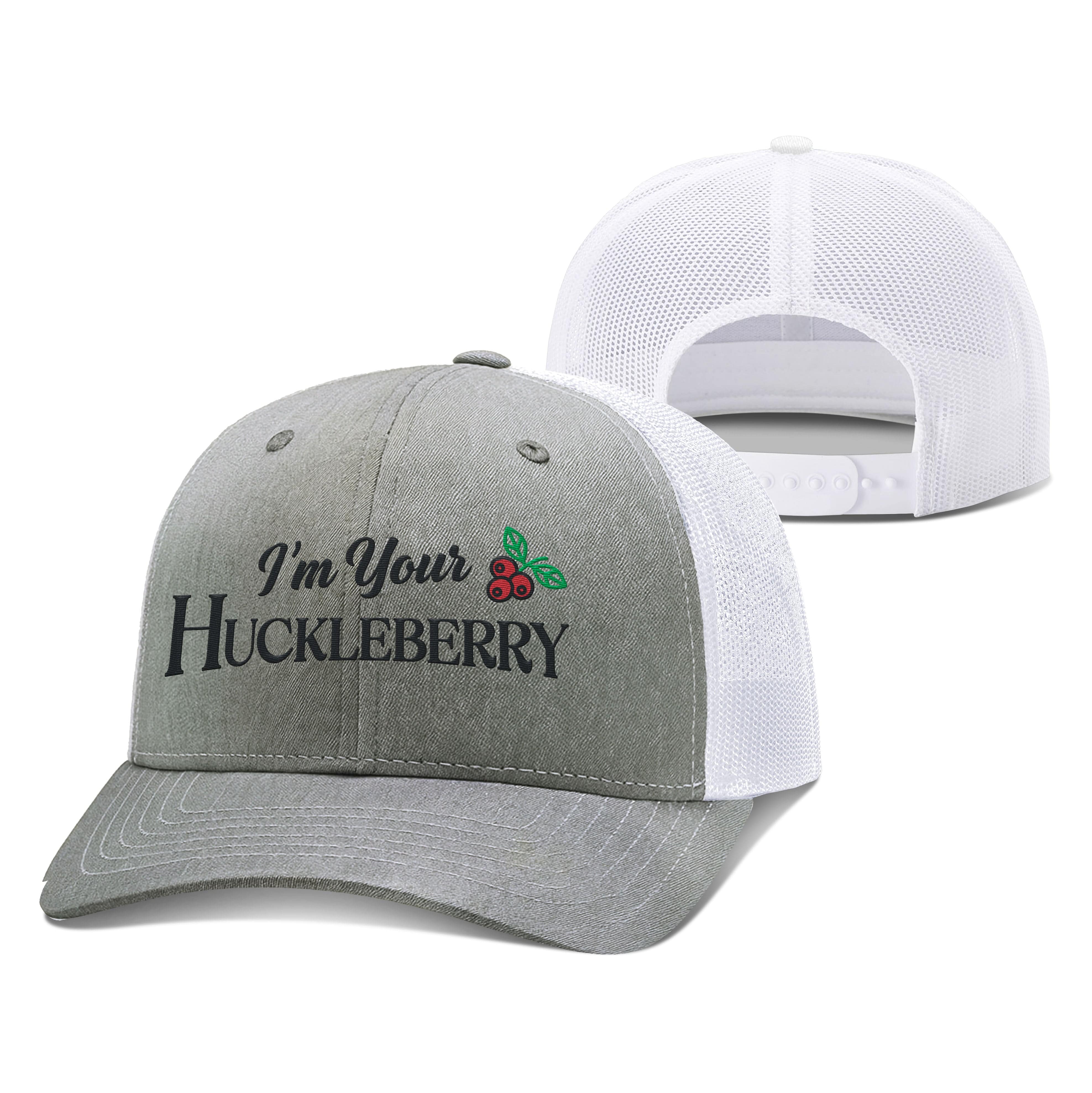 Adjustable Snapback Trucker Cap / Heather Gray/White / OS I'm your Huckleberry Trucker Hat maga trump