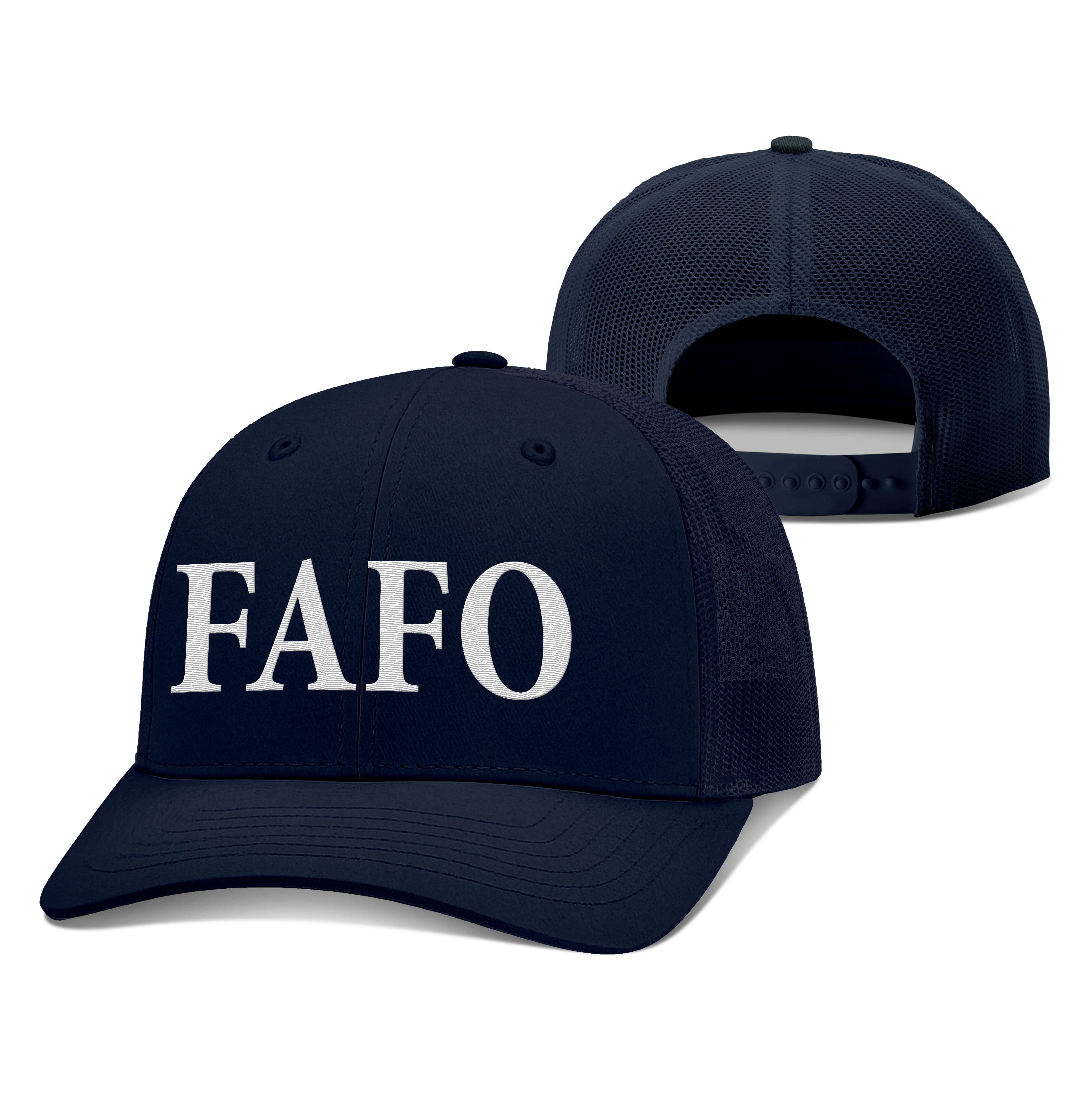 Adjustable Snapback Trucker Cap / Navy / OS FAFO Trucker Hat maga trump