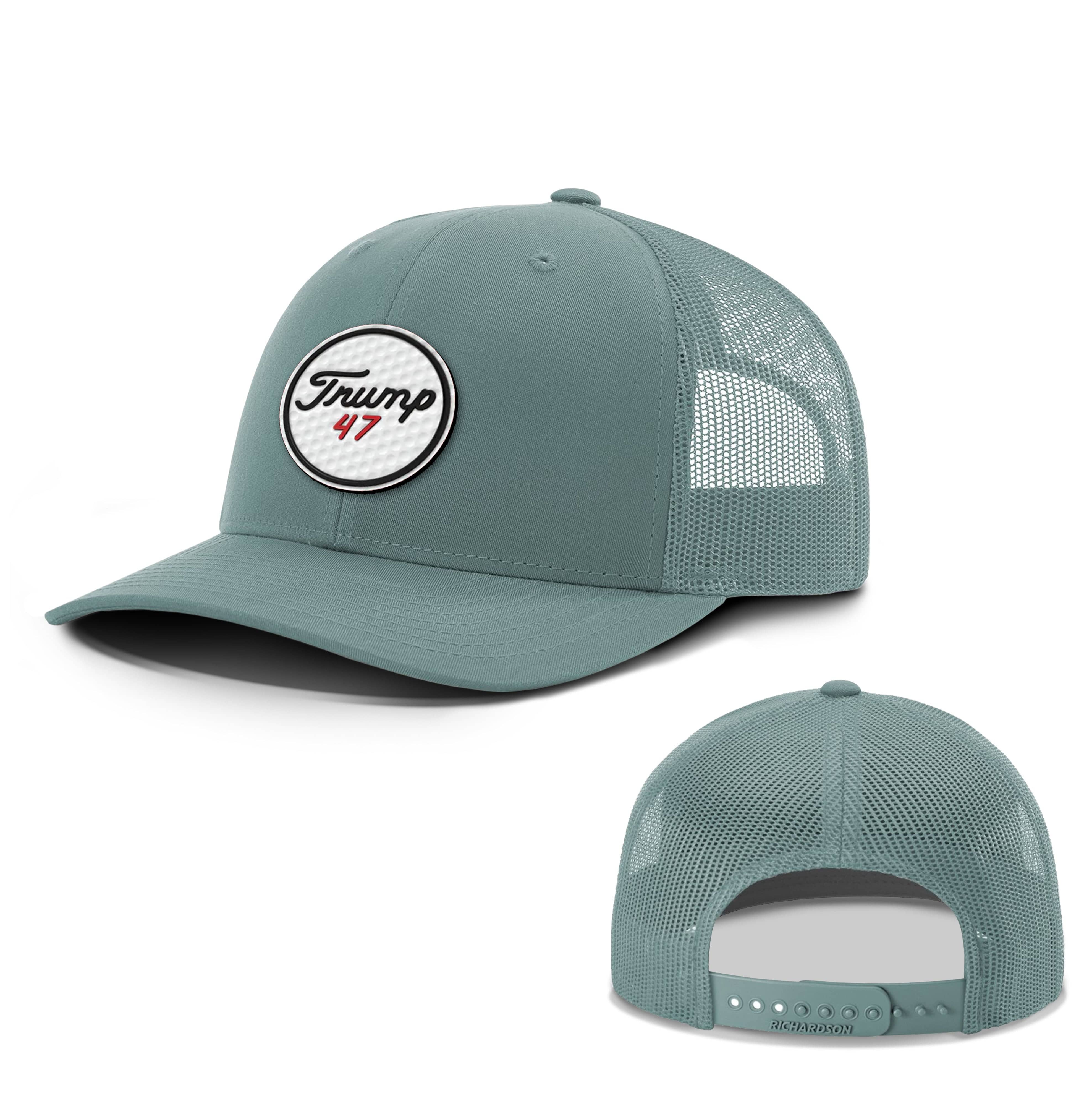 Adjustable Snapback Trucker Cap / Smoke Blue / OS Trump 47 Golf Ball Summer Hats maga trump