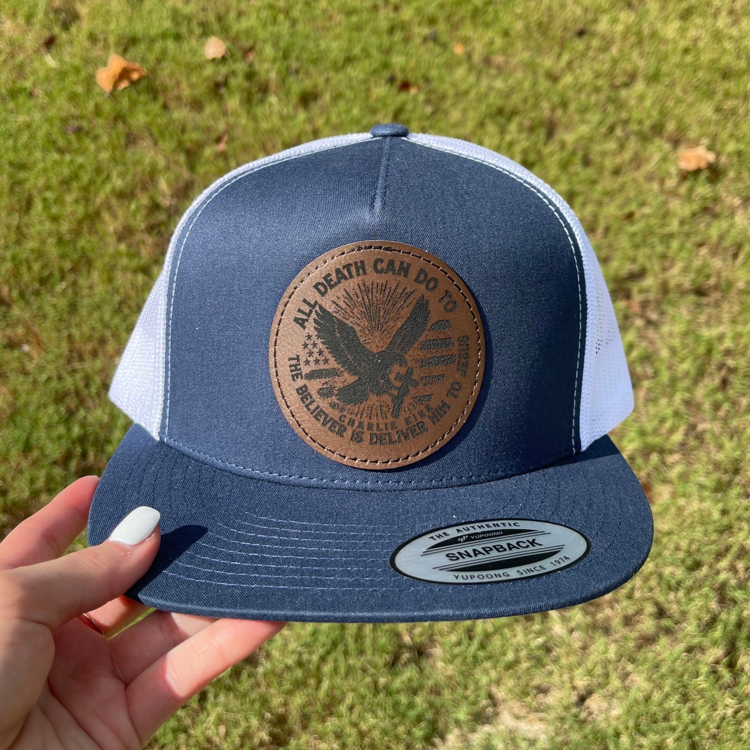 All Death Can Do Leather Patch Hat maga trump