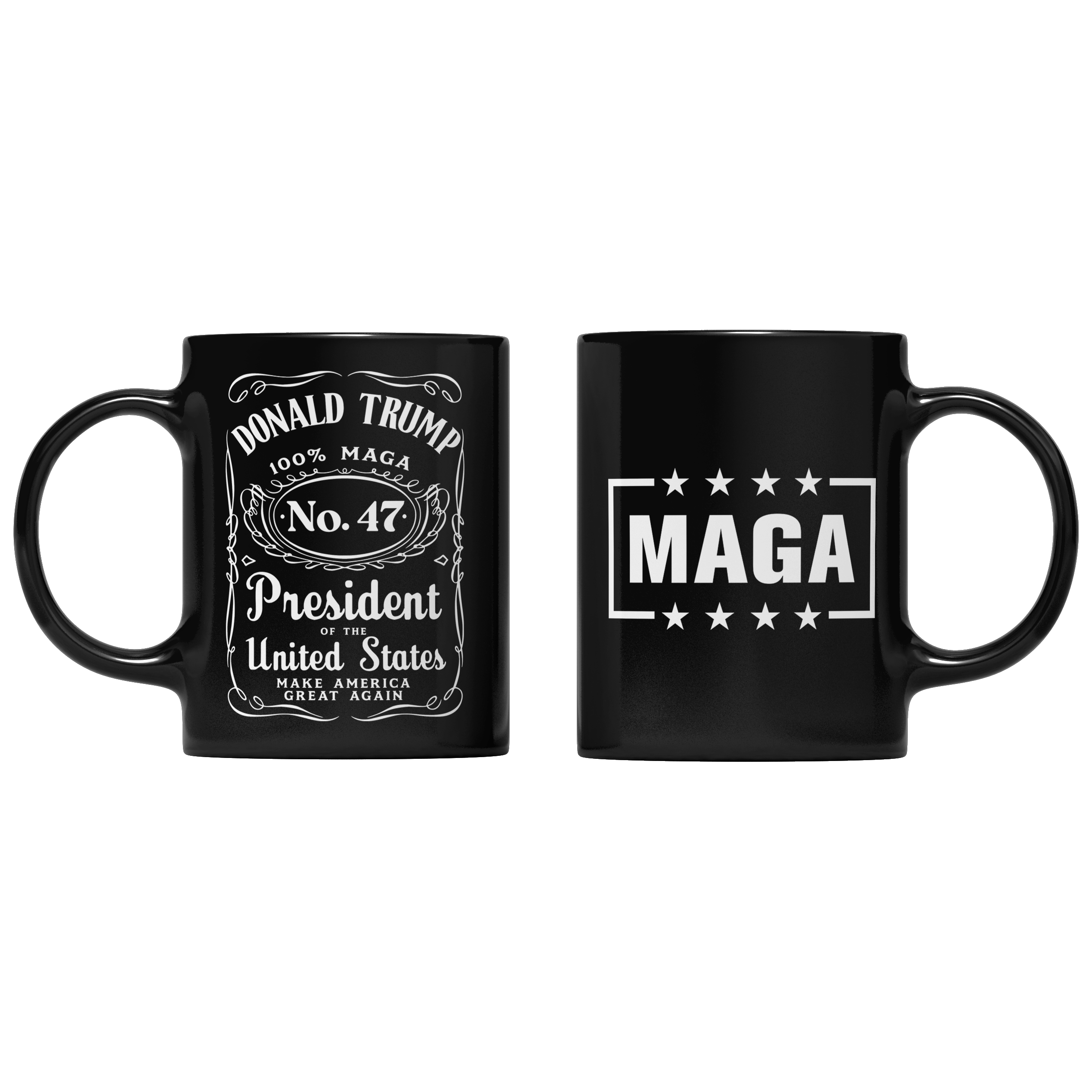 Black Donald Trump Whiskey Mug maga trump