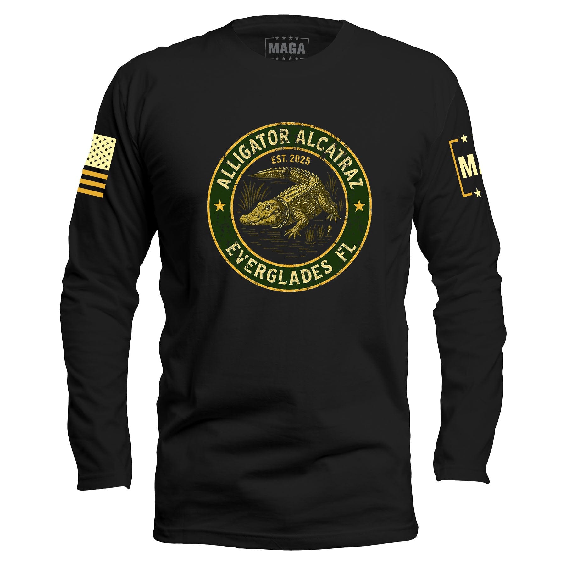 Black / S Alligator Alcatraz Long Sleeve maga trump