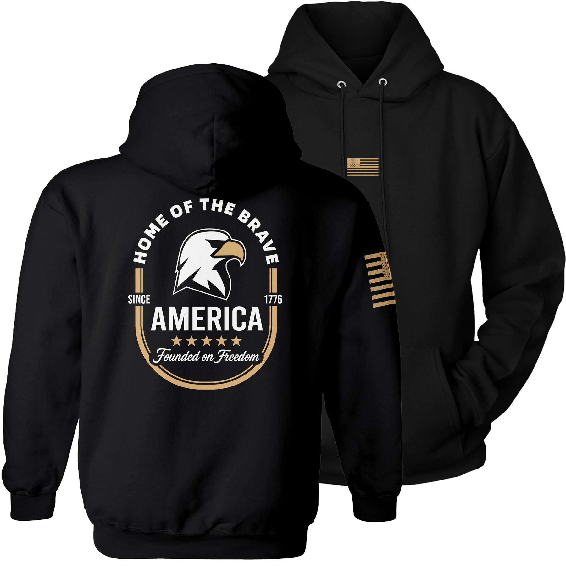 Black / S America Founded on Freedom Hoodie maga trump