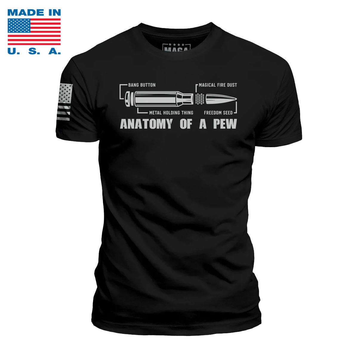 Black / S Anatomy of Pewpew Made in the USA maga trump