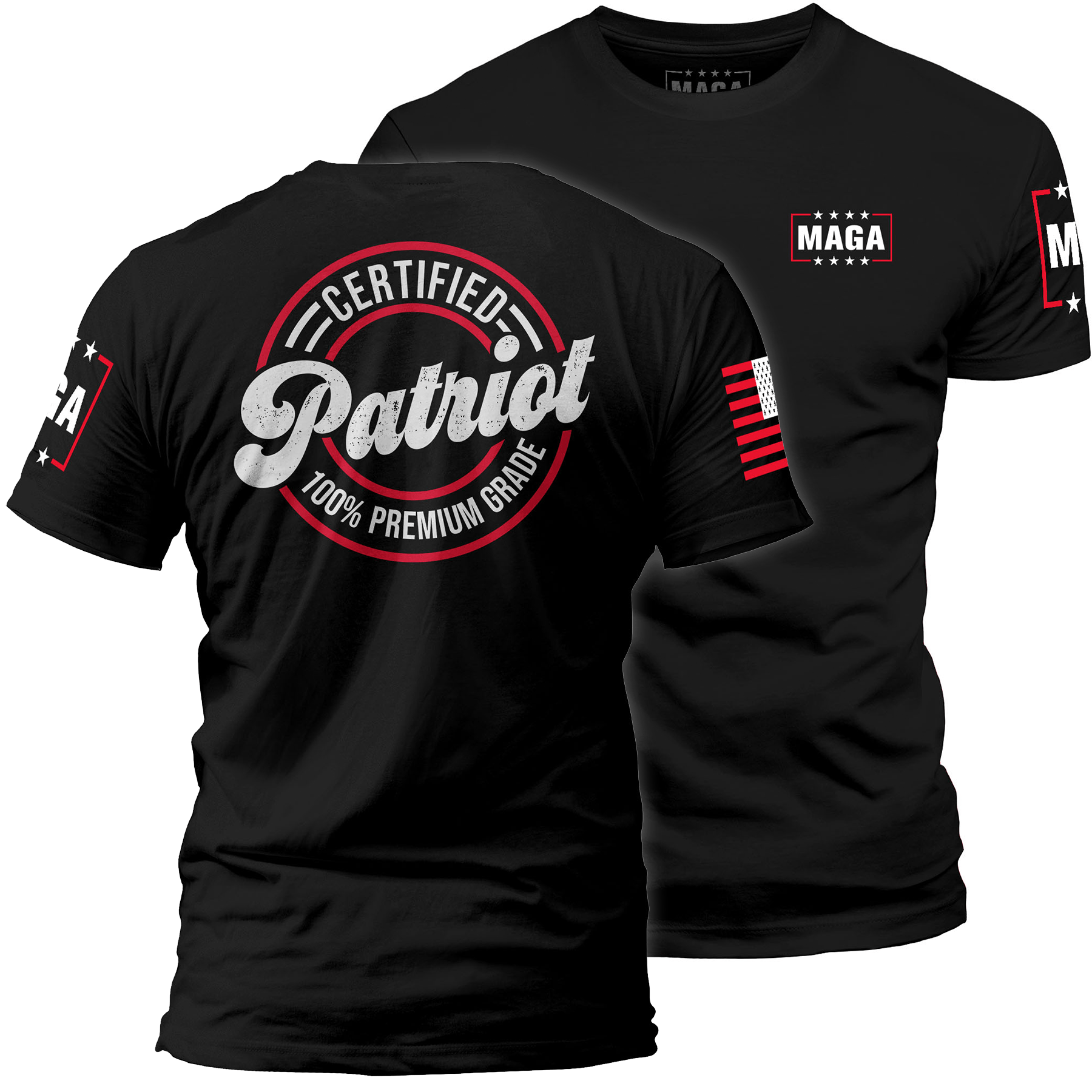 Black / S Certified Patriot maga trump