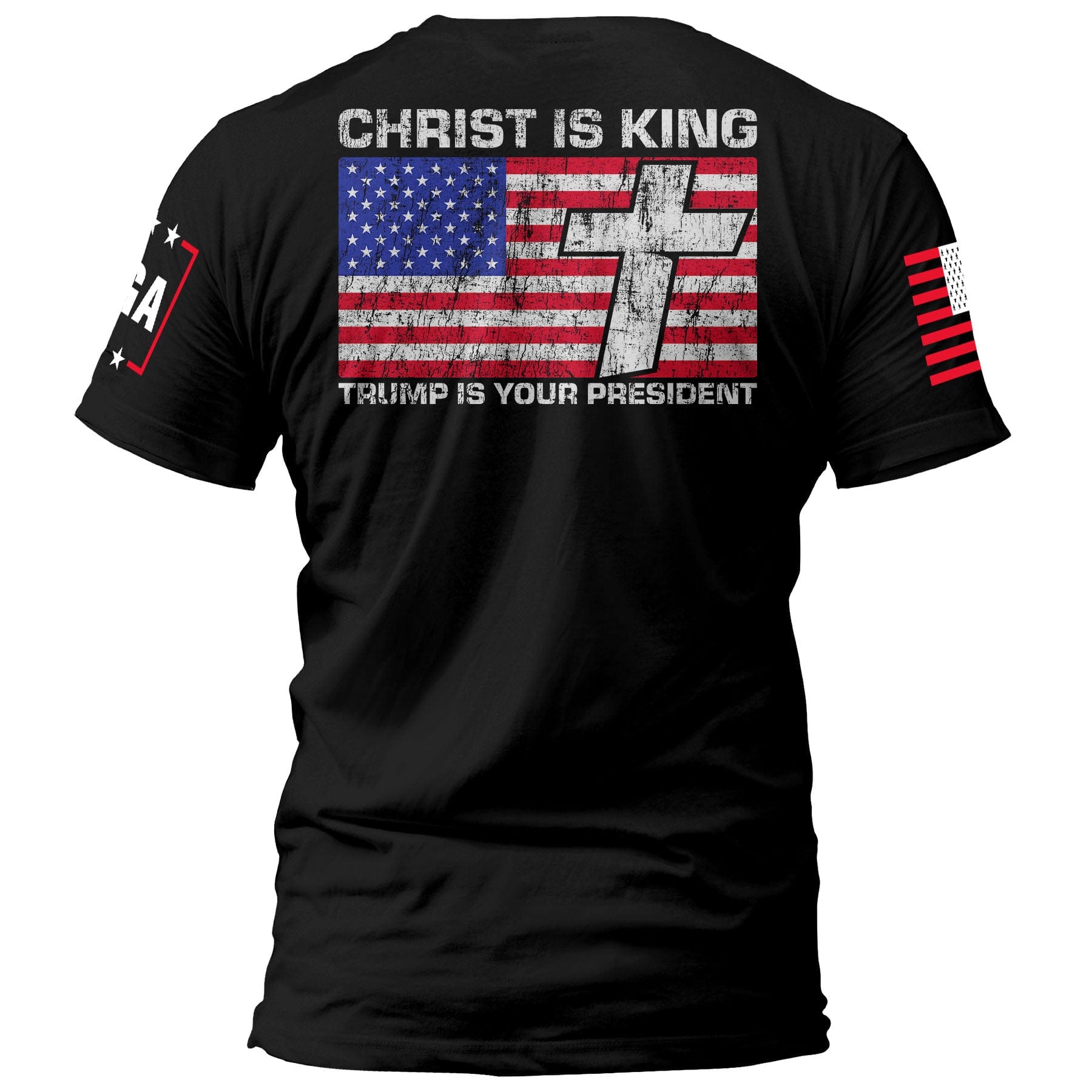 Black / S Christ is King and Trump is President v1 maga trump