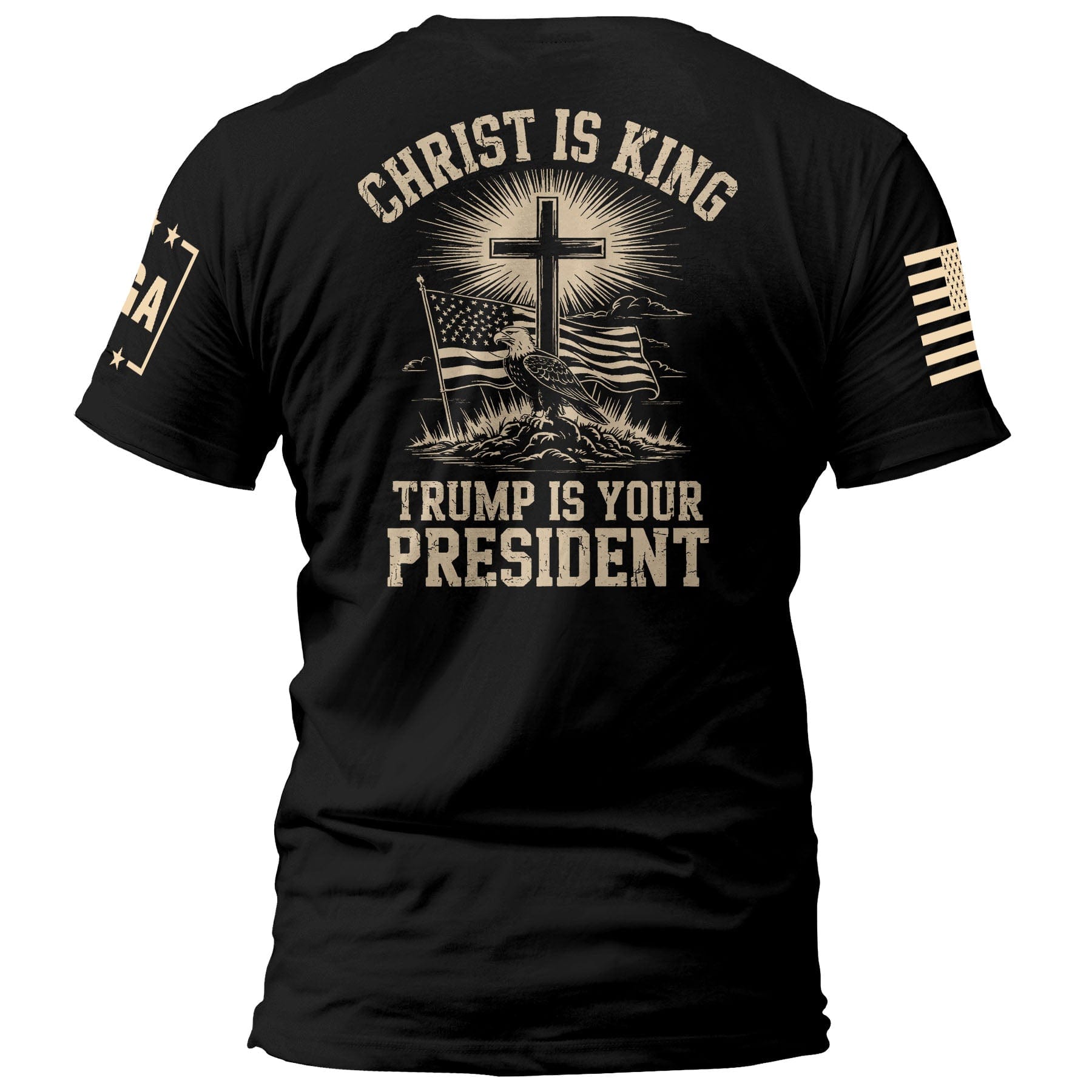 Black / S Christ is King and Trump is President v2 maga trump