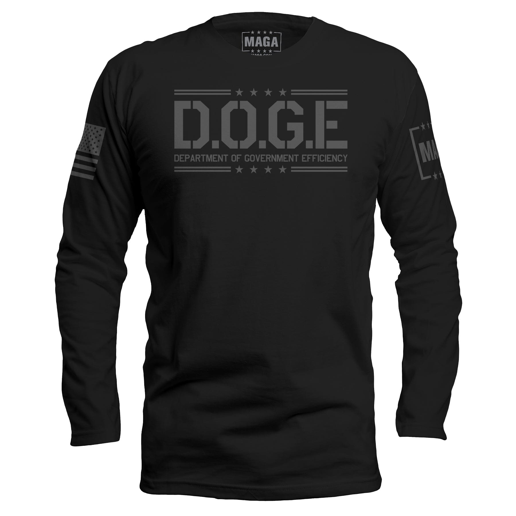 Black / S Dark D.O.G.E Department Of Government Efficiency Long Sleeve maga trump