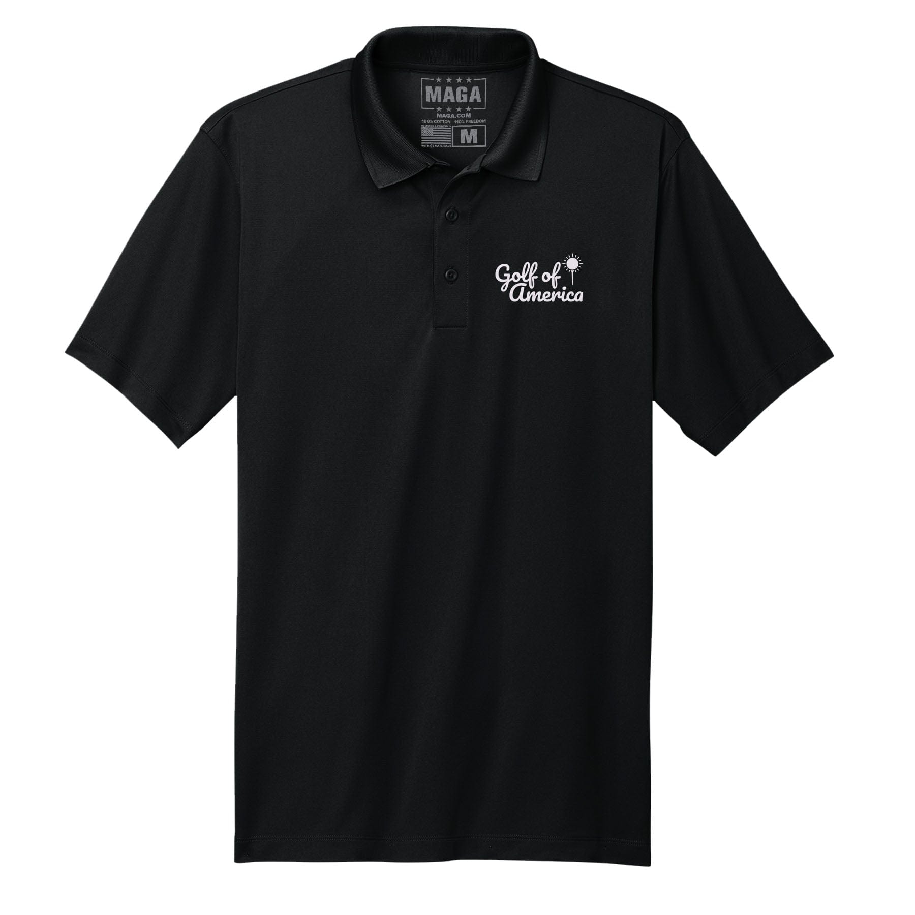 Black / S Golf Of America Polo Shirt maga trump