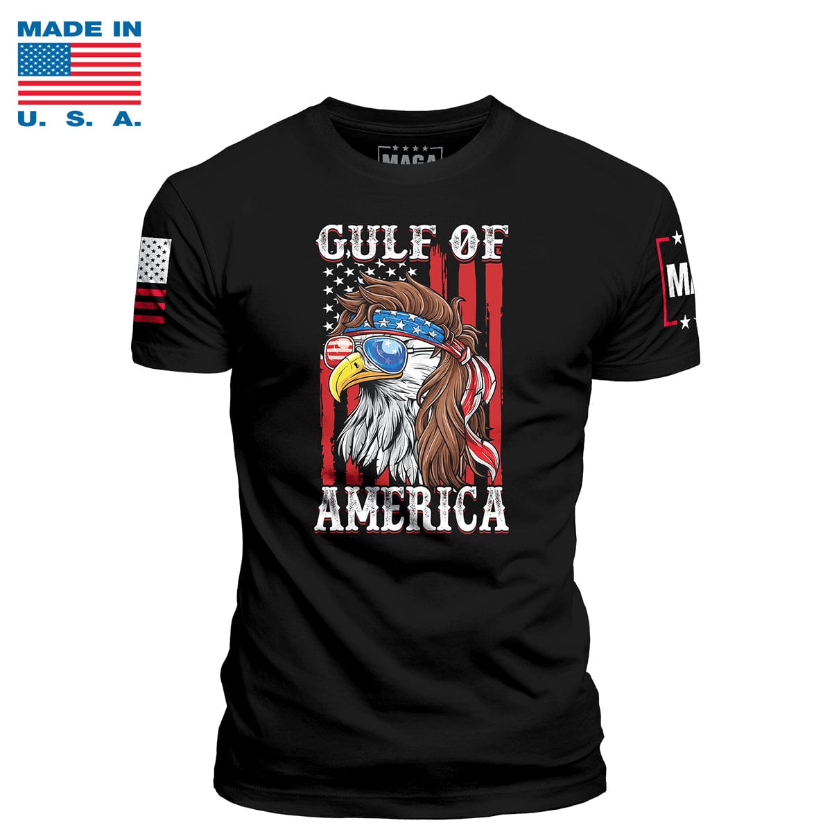 Black / S Gulf of America Eagle Made in the USA maga trump