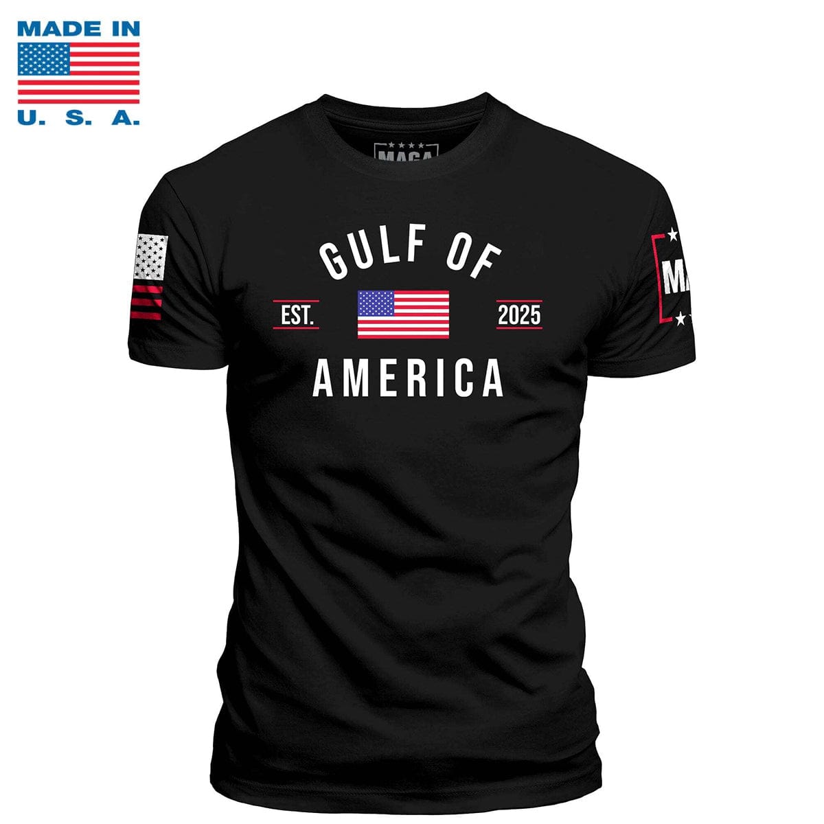 Black / S Gulf of America EST 2025 Made in the USA maga trump