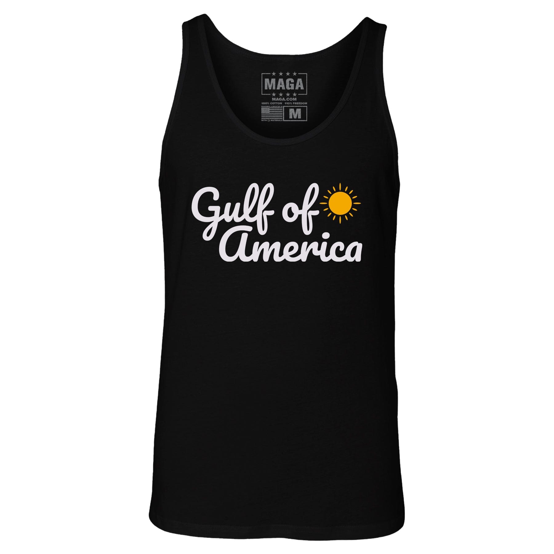 Black / S Gulf of America Sunshine Tank Top maga trump