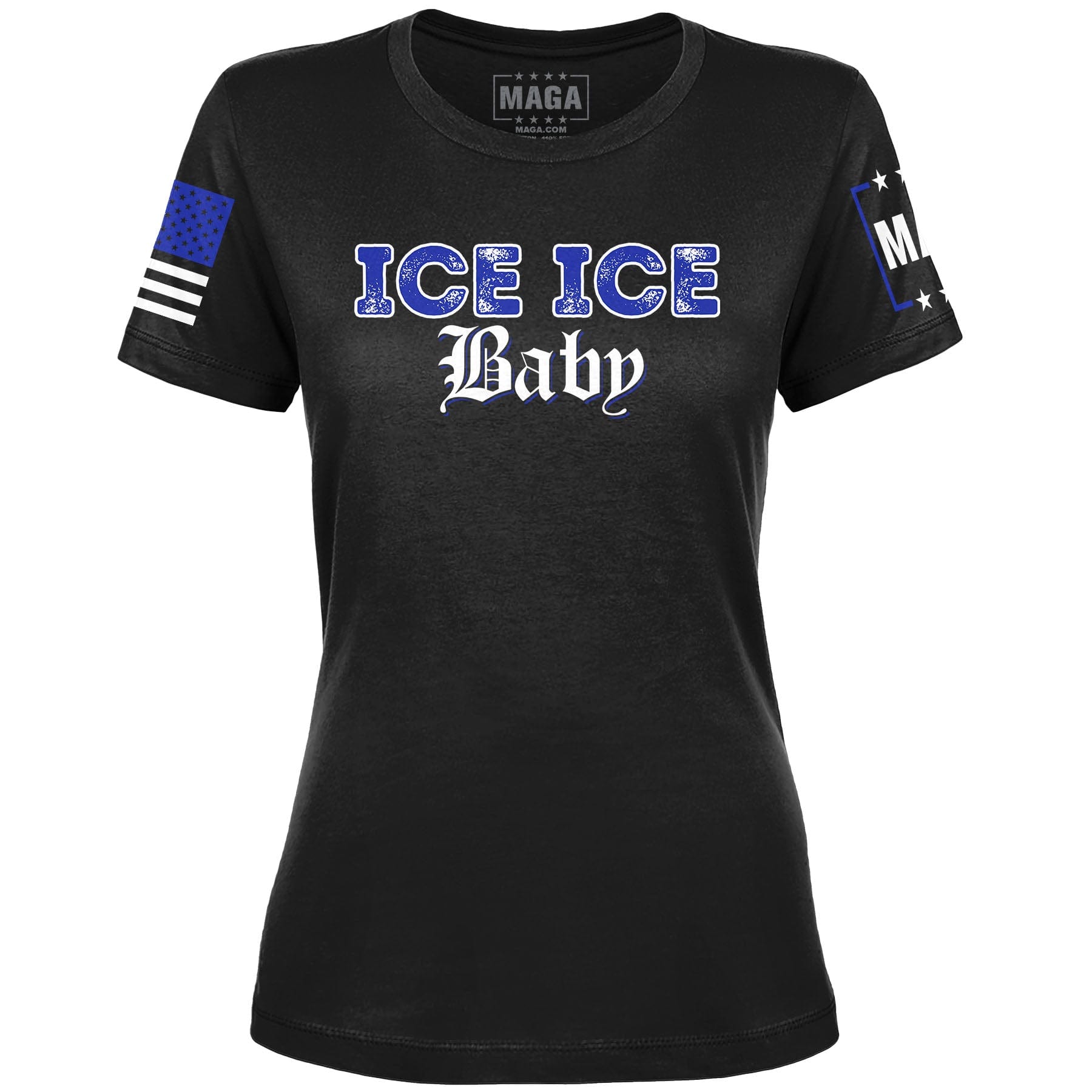 Black / S Ice Ice Baby Ladies Tee maga trump
