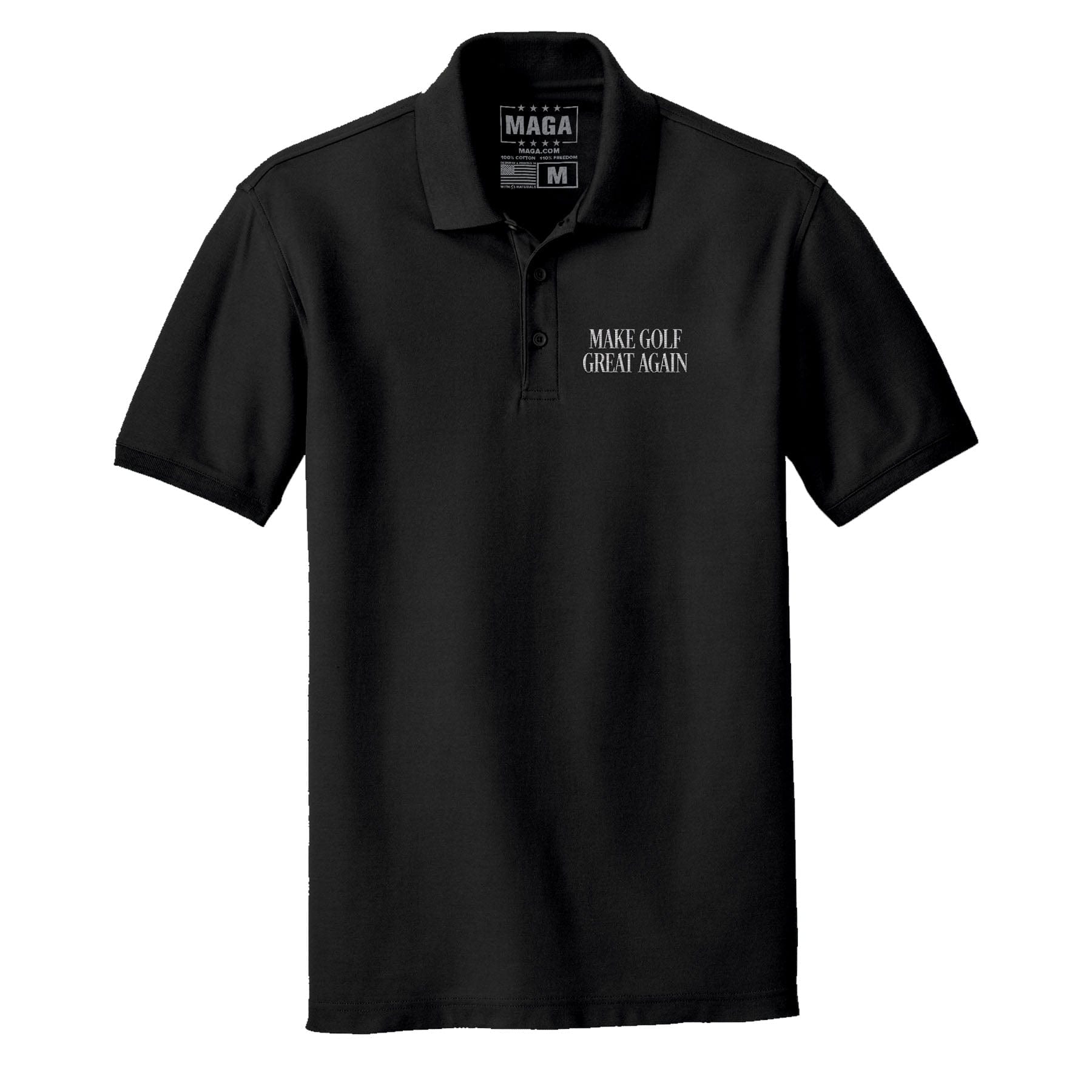 Black / S Make Golf Great Again Polo Shirt maga trump