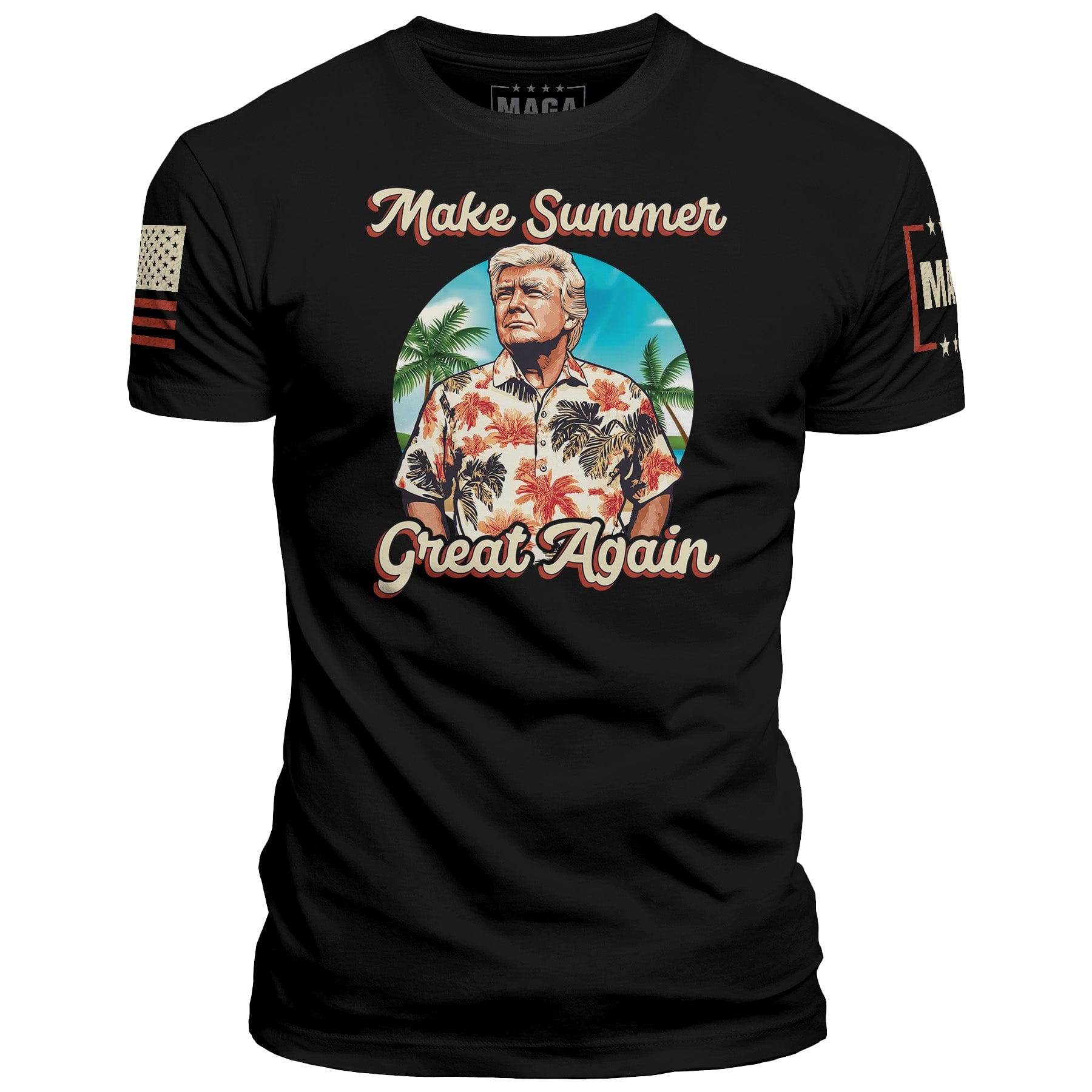 Black / S Make Summer Great Again maga trump