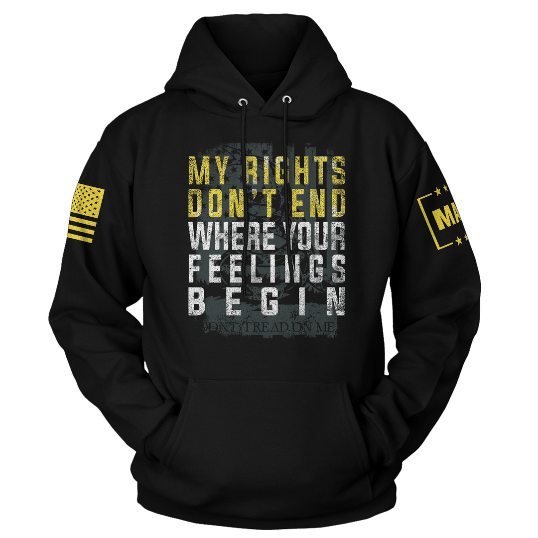 Black / S My Rights Don't End Hoodie maga trump