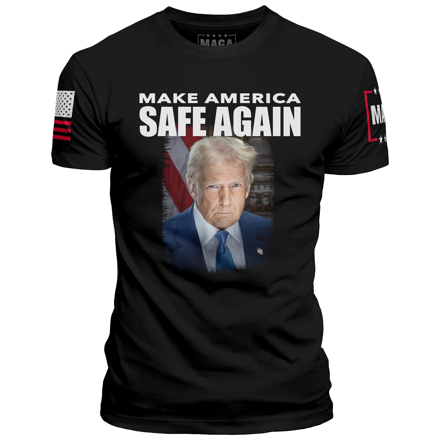 Black / S TRUMP - MAKE AMERICA SAFE AGAIN maga trump