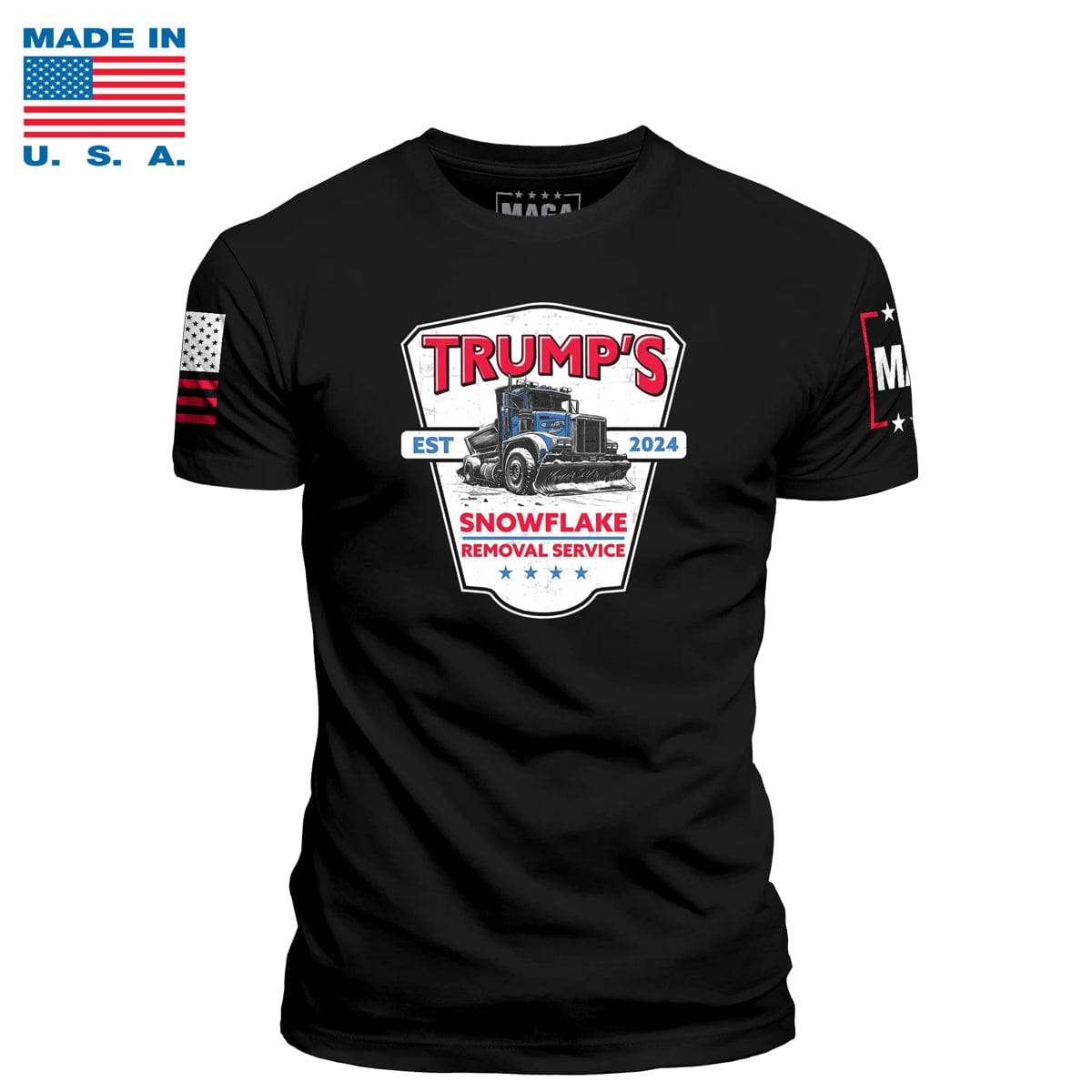 Black / S Trump's Snowflake Removal Made in the USA maga trump