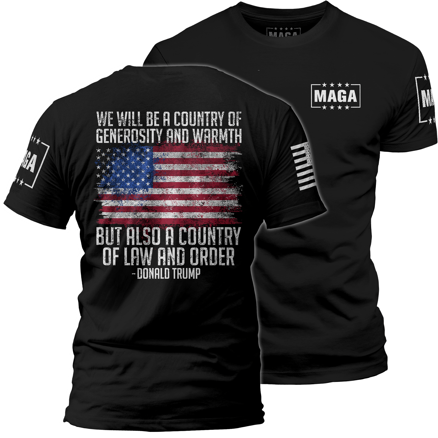 Black / XS A Country Of Generosity And Warmth maga trump