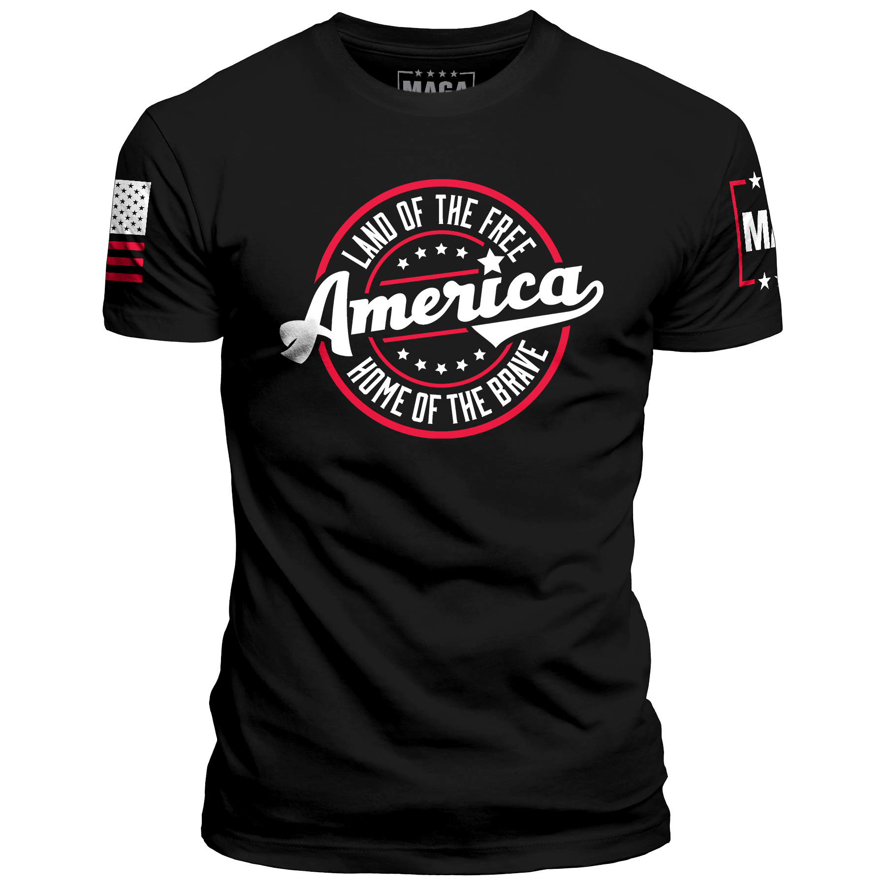 Black / XS America Land of the Free Home of the Brave maga trump