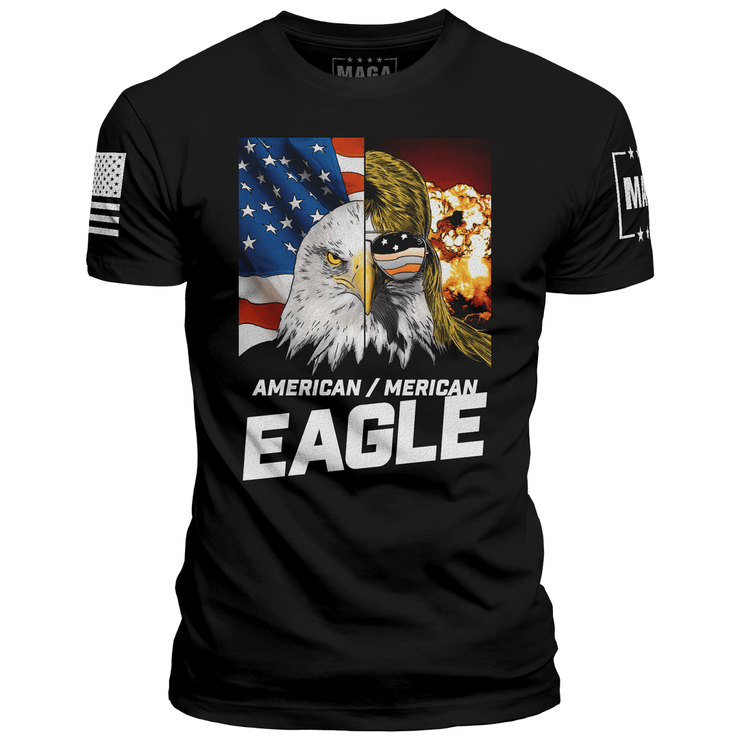 Black / XS American / Merican Eagle maga trump