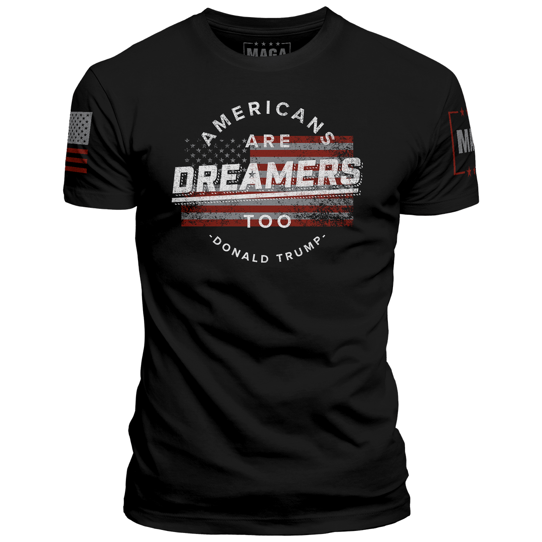 Black / XS Americans Are Dreamers maga trump