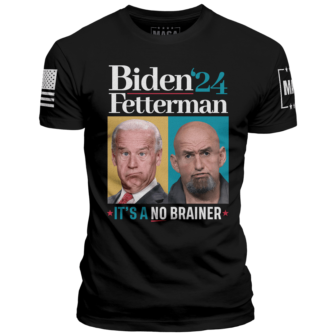 Black / XS Biden Fetterman - Its a No Brainer maga trump