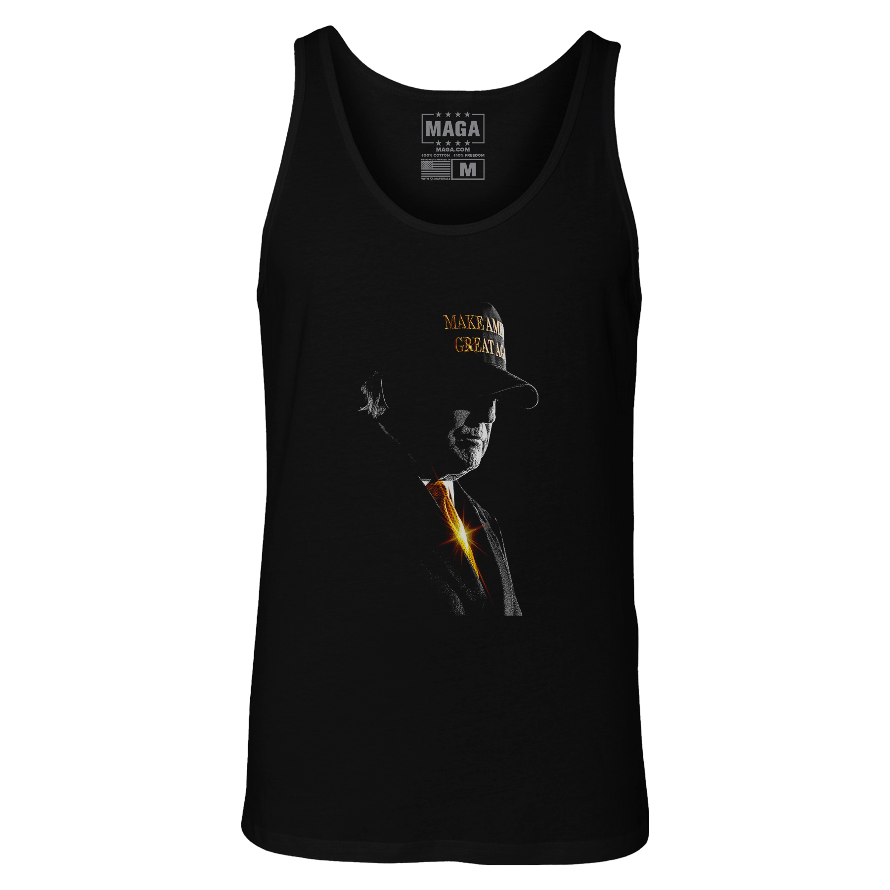 Black / XS Golden MAGA Tank Top maga trump