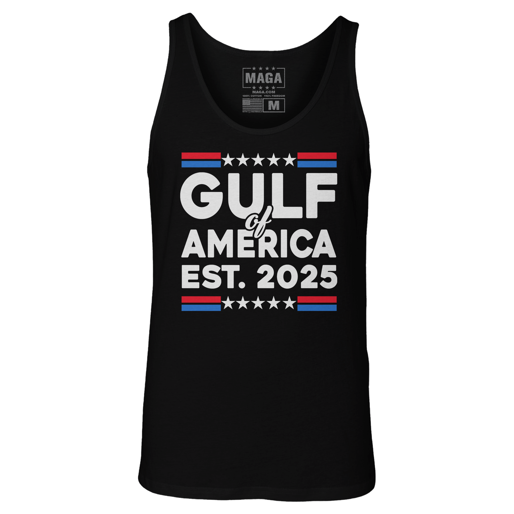 Black / XS Gulf of America 2025 Tank Top maga trump