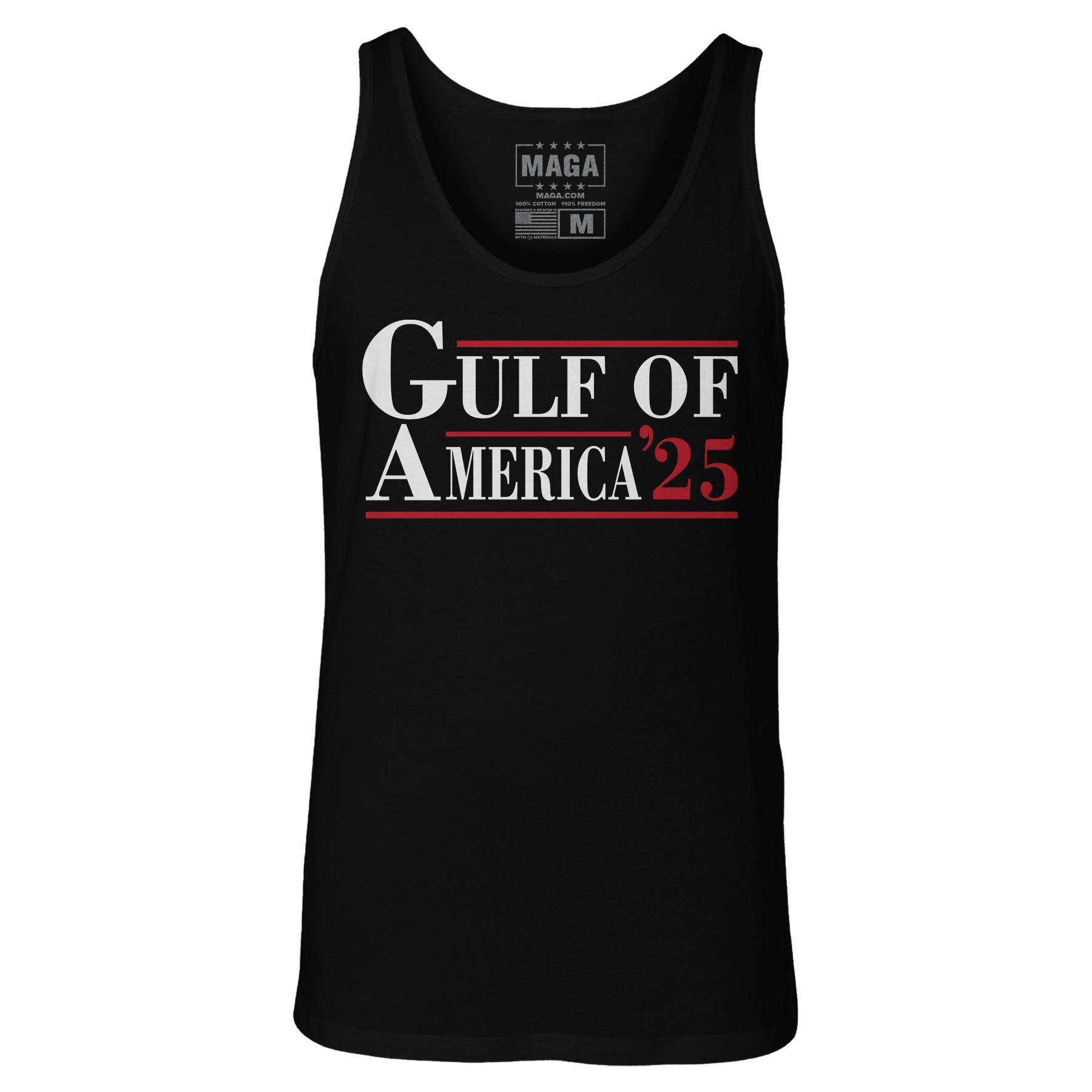 Black / XS Gulf of America '25 Tank Top maga trump