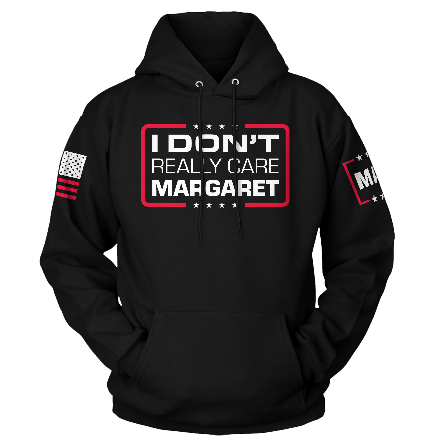 Black / XS I Don't Really Care Margaret Hoodie maga trump