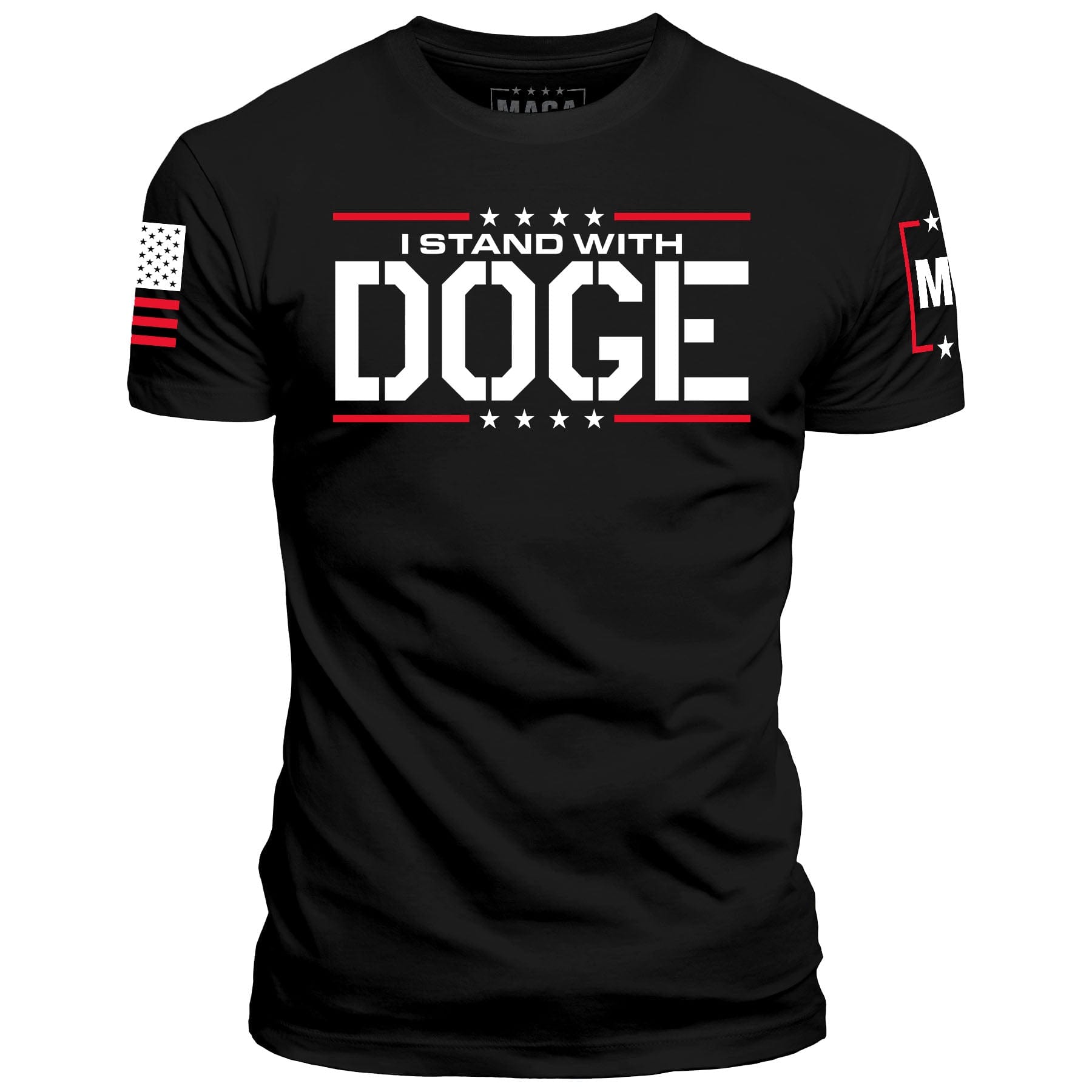 Black / XS I Stand With DOGE maga trump