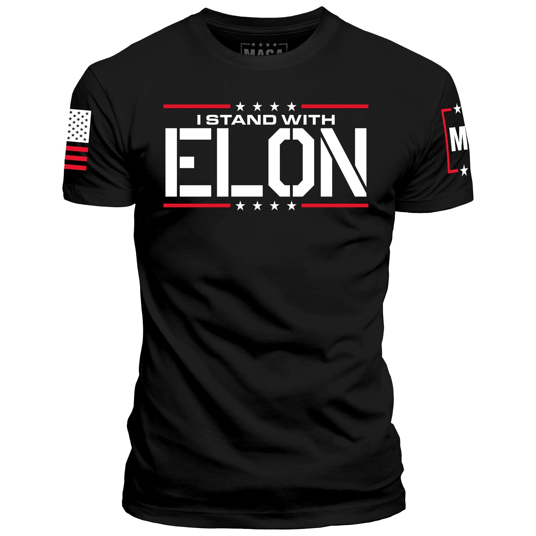 Black / XS I Stand With Elon maga trump