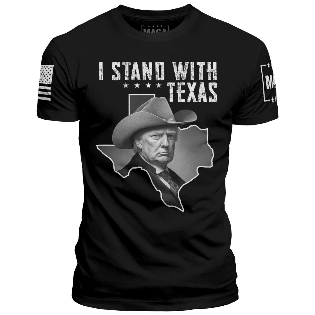 Black / XS I Stand With Texas maga trump