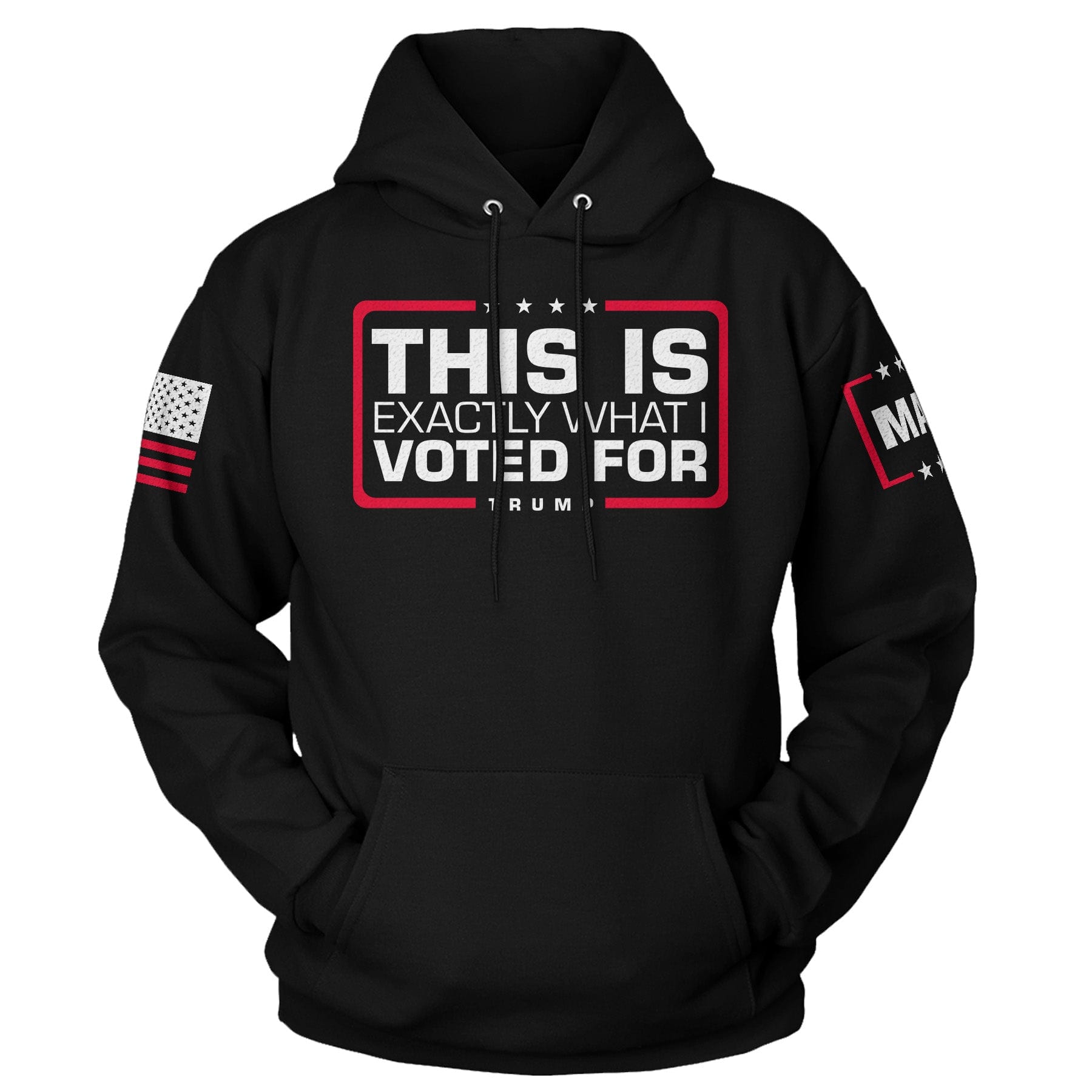 Black / XS This is Exactly What I Voted For Hoodie maga trump